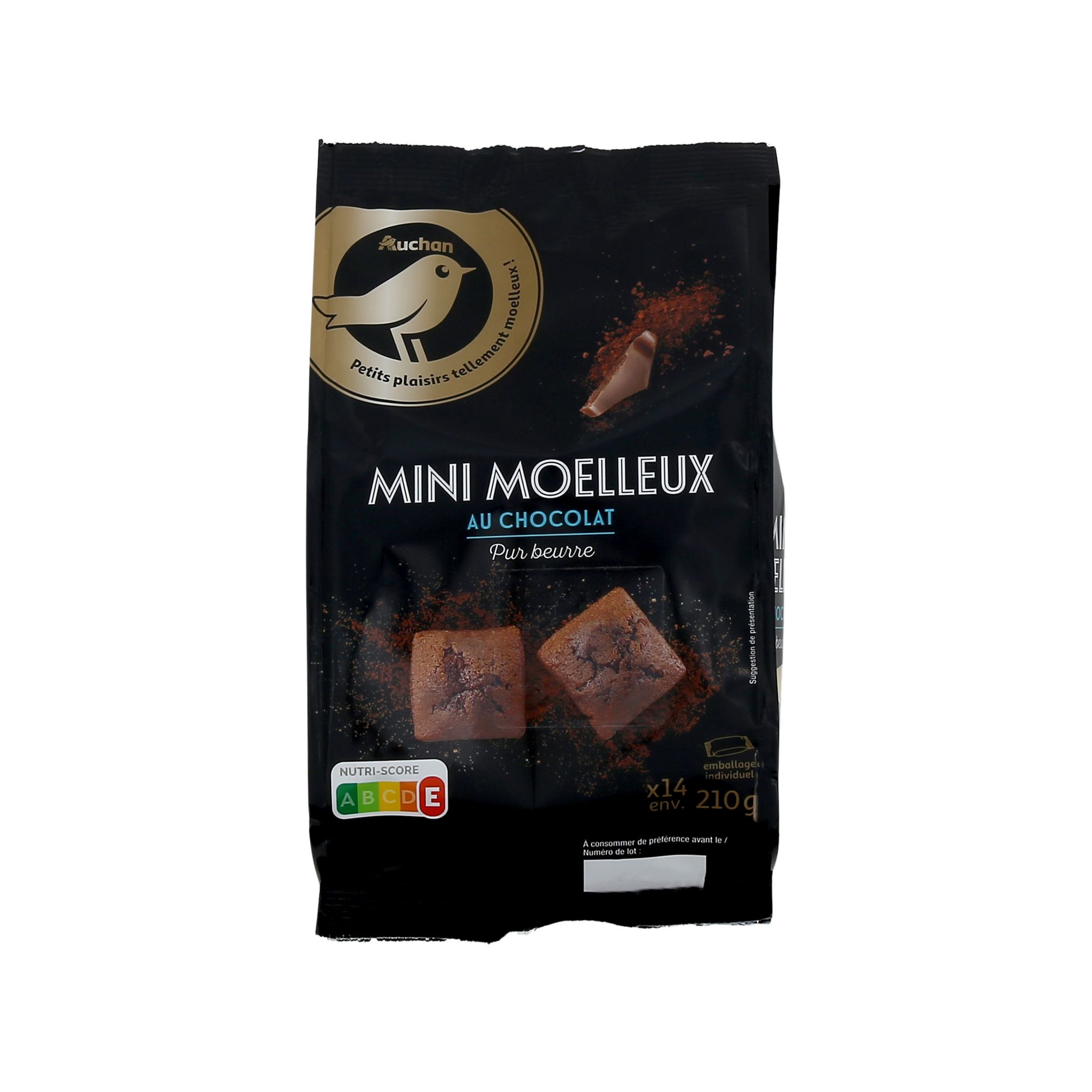 AUCHAN Biscuit fourré au chocolat sachets individuels 16 biscuits 300g pas  cher 