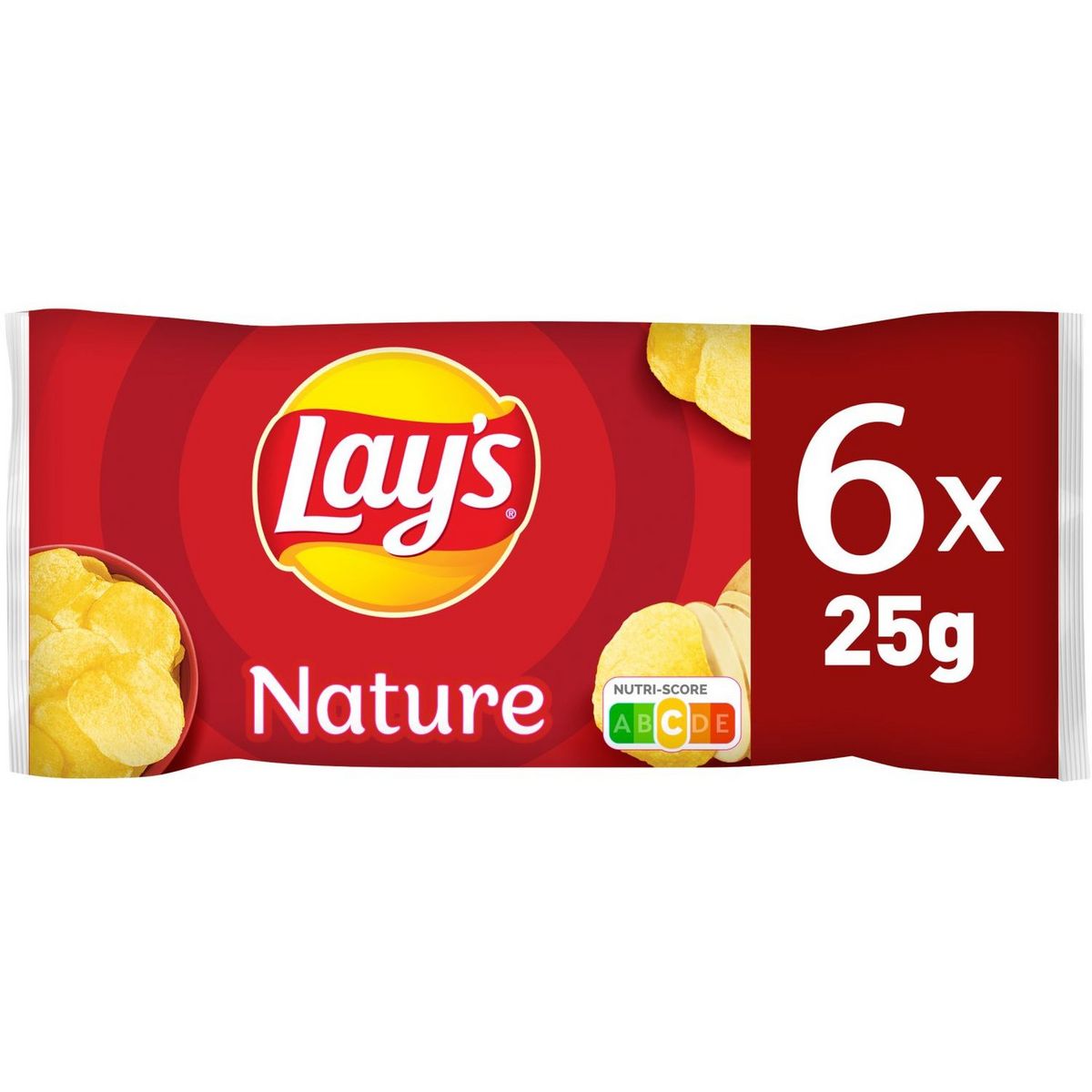 LAY'S Chips nature en sachets individuels lot de 6 6x27,5g pas cher 