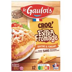 LE GAULOIS Croq' extra fromage 2 pièces 200g