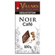 VILLARS Tablette de chocolat noir dégustation pépites de café 1 pièce 100g