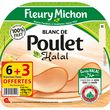 FLEURY MICHON Blanc de poulet halal 6 tranches +3 offertes 270g