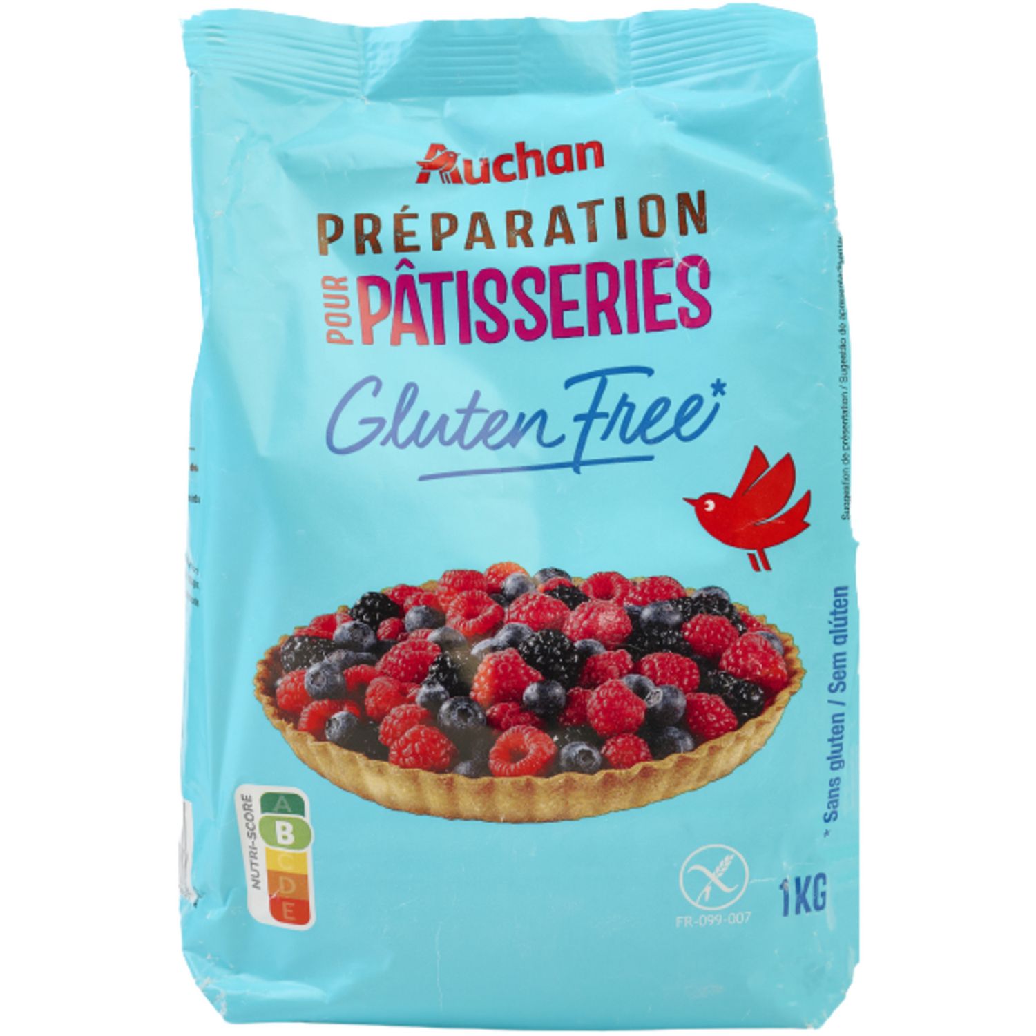 AUCHAN MIEUX VIVRE Préparation pour pâtisseries sans gluten 2x500g 1kg pas  cher 