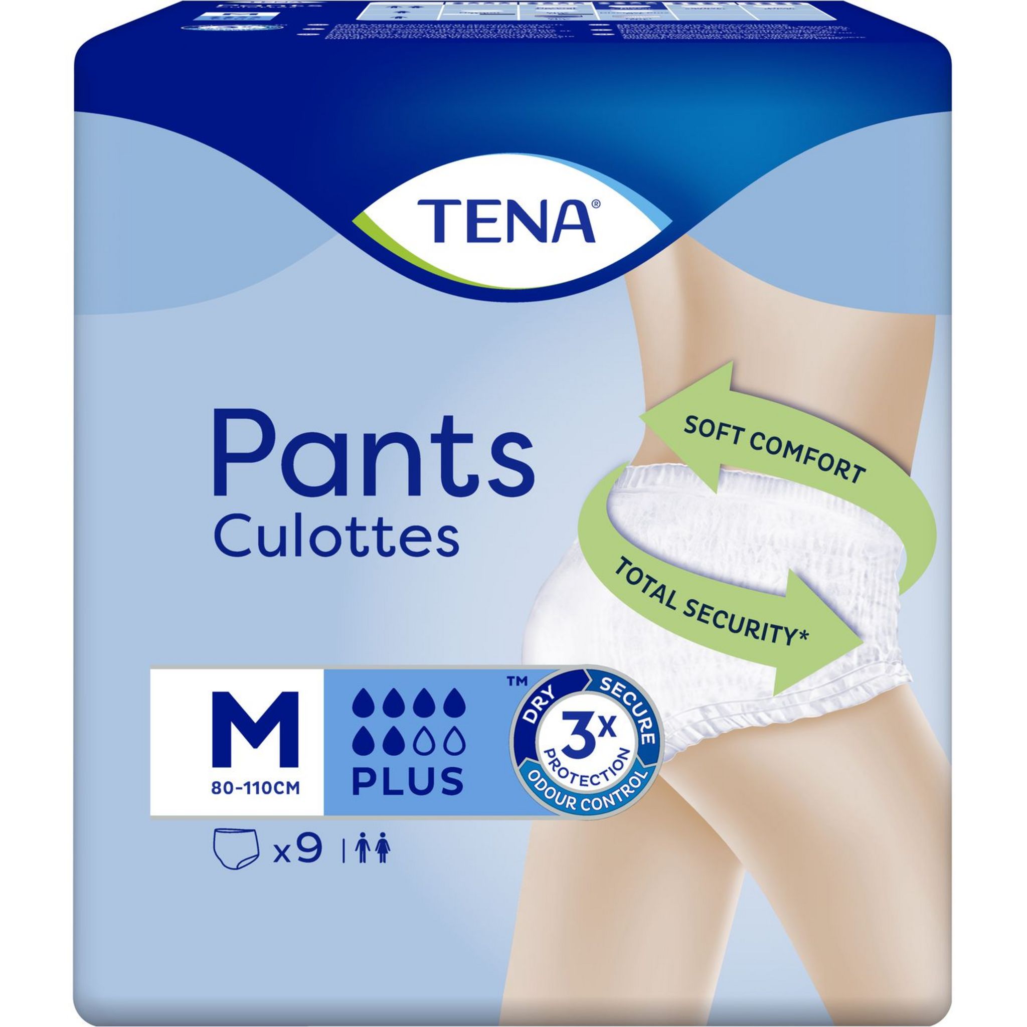 TENA Culottes jetables totale sécurité plus night taille M 12 culottes pas  cher 