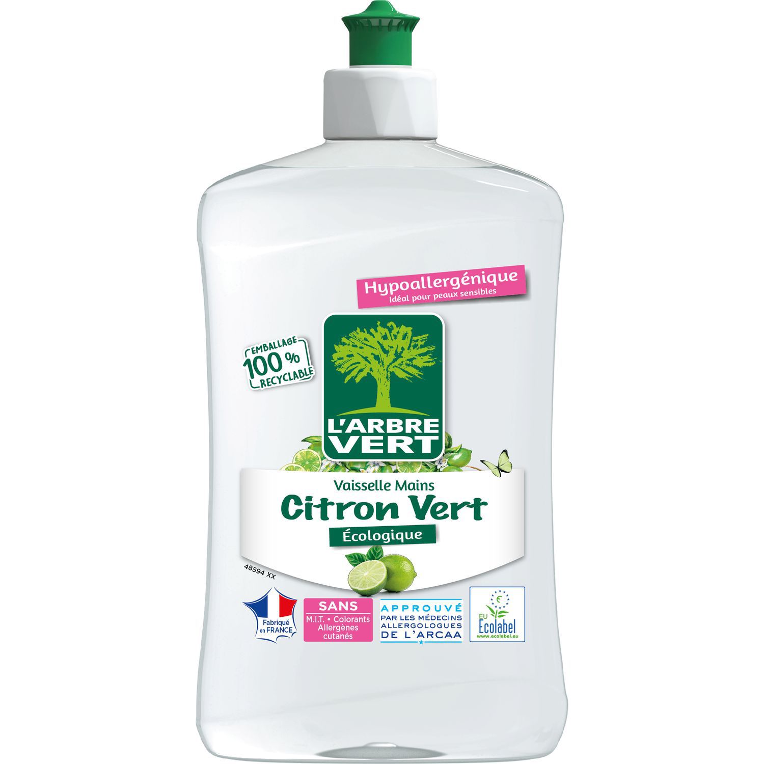 Liquide vaisselle mains Arbre Vert mains Citron Vert - Flacon 500 ml