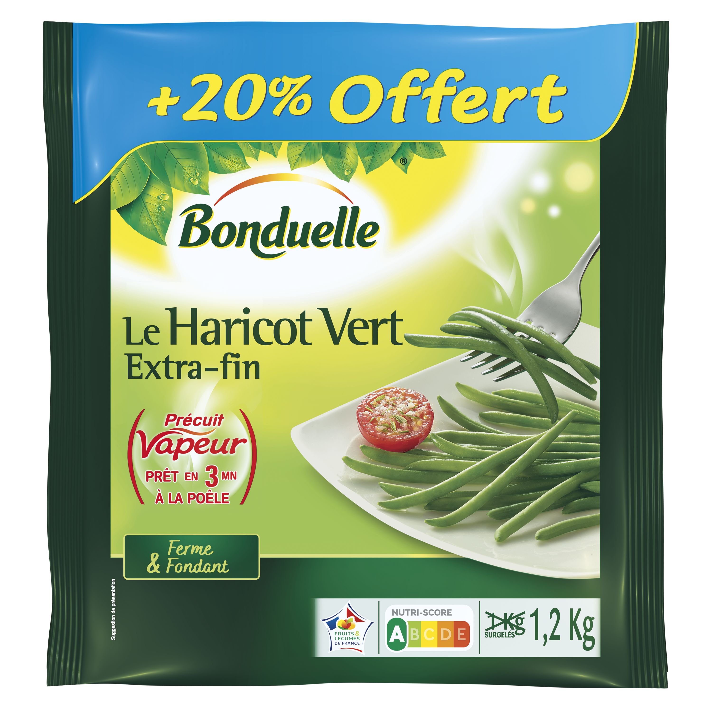 Haricots verts extra-fins surgelés - Notre Jardin - 1 kg