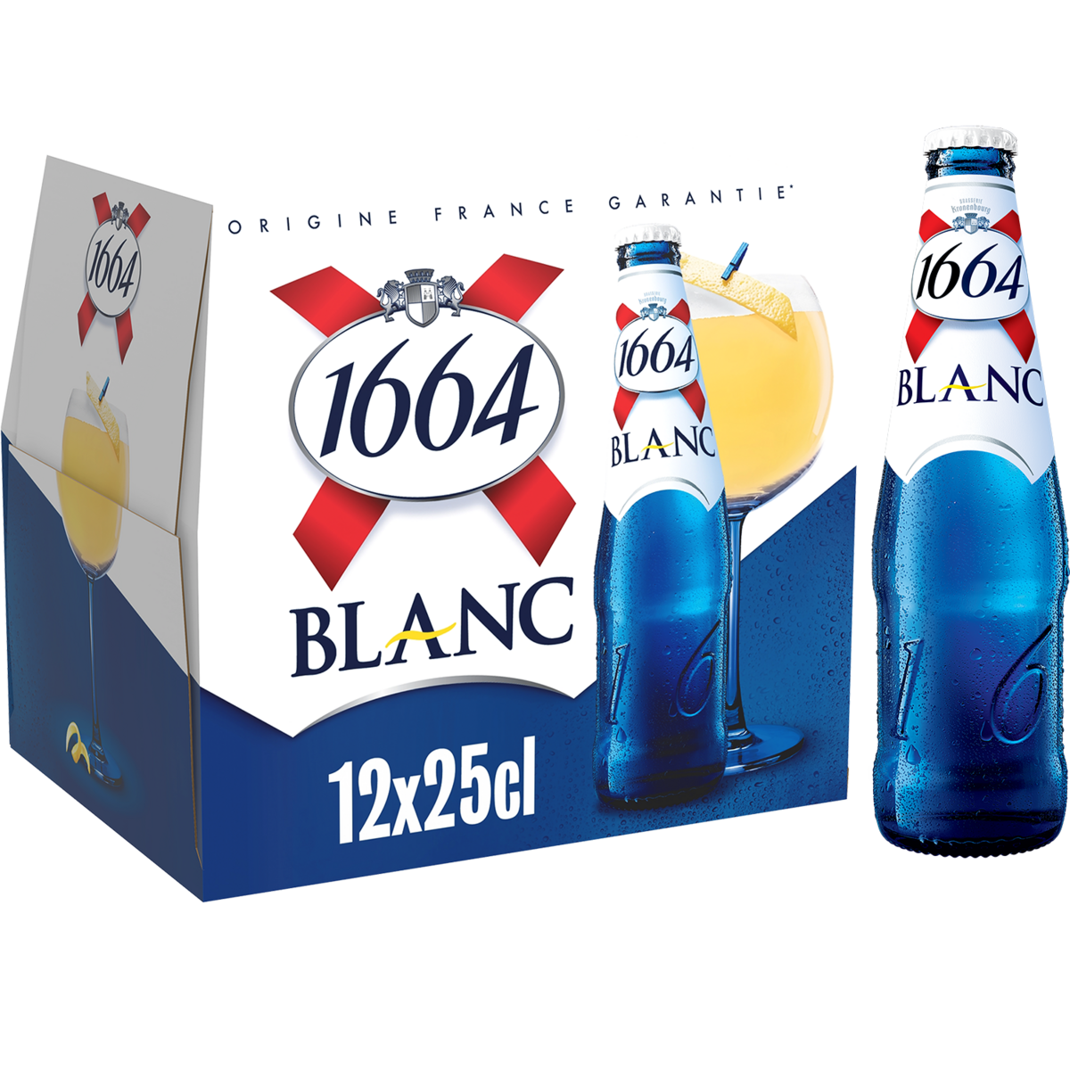 1664 Blanc Bière blanche 5% bouteilles 12x25cl