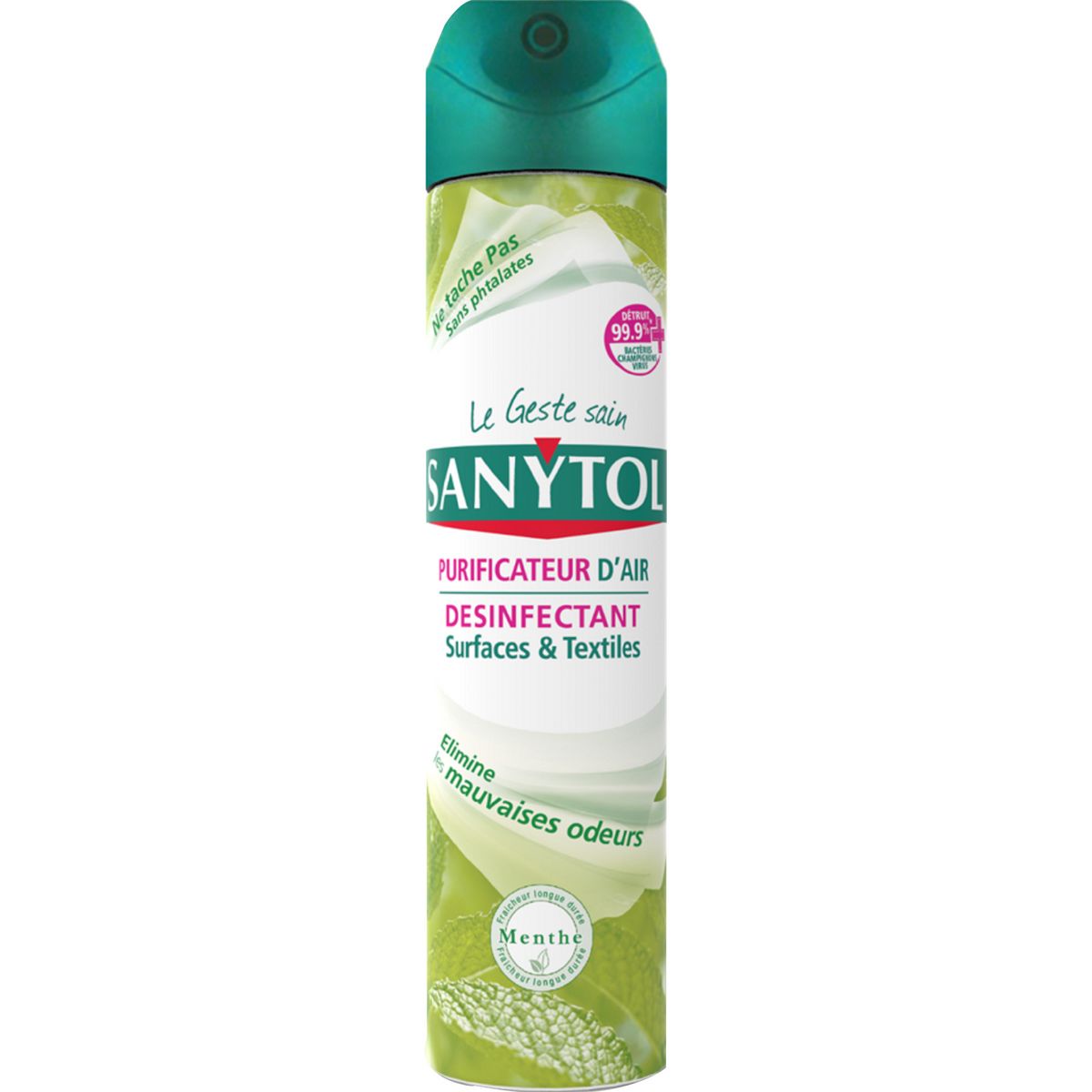 SANYTOL Spray purificateur d'air & désinfectant surfaces et textiles menthe 300ml