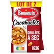 BENENUTS Cacahuètes grillées à sec dorées au four 2x163g
