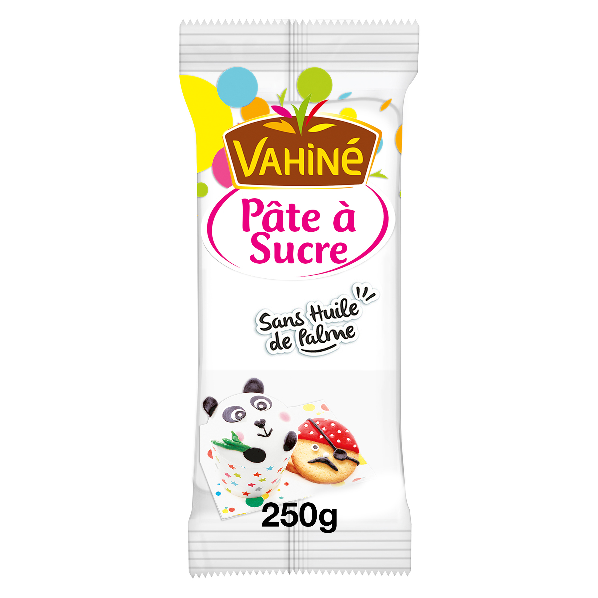 VAHINE Pâte à sucre blanche 250g pas cher 