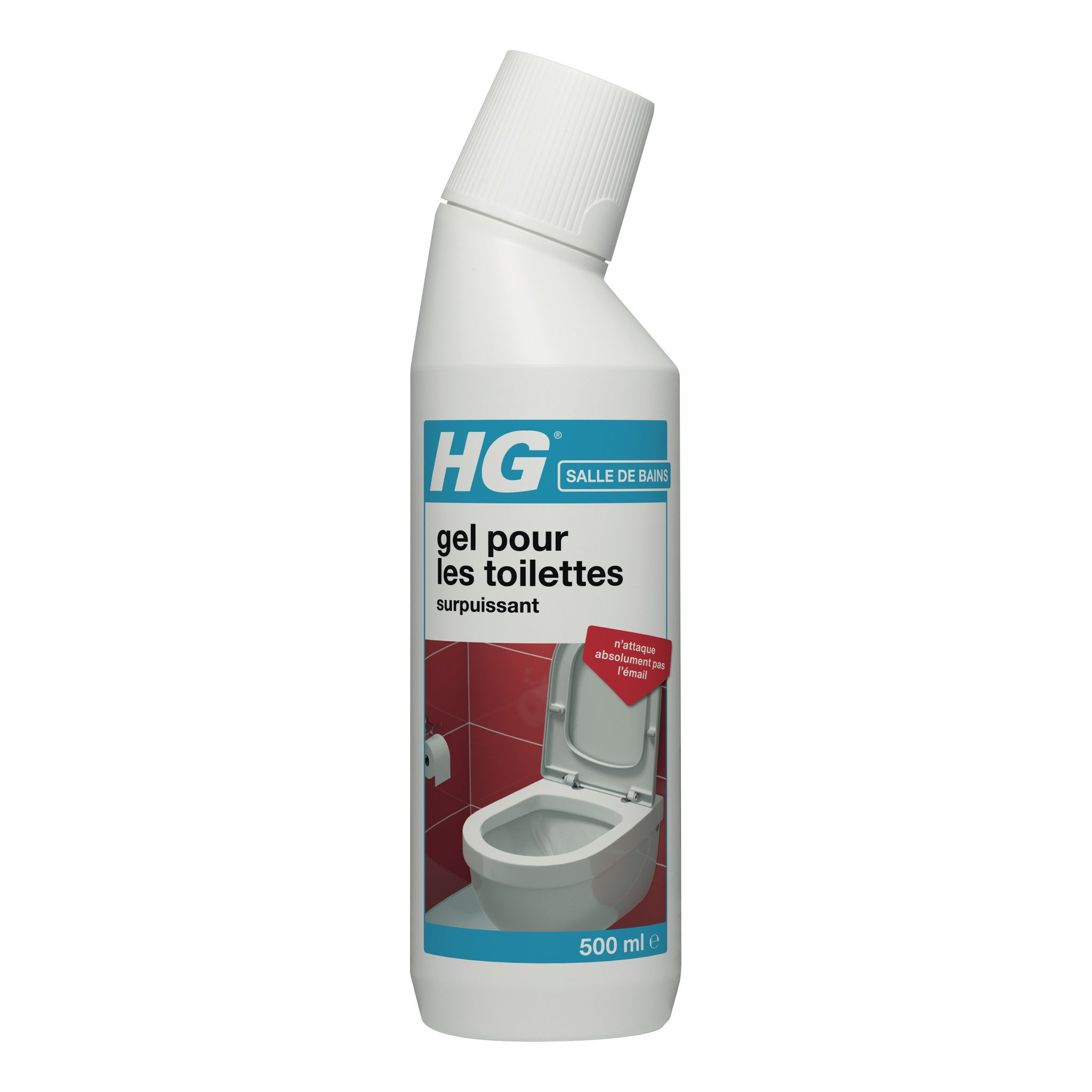 HG Gel nettoyant surpuissant pour les toilettes 500ml pas cher 