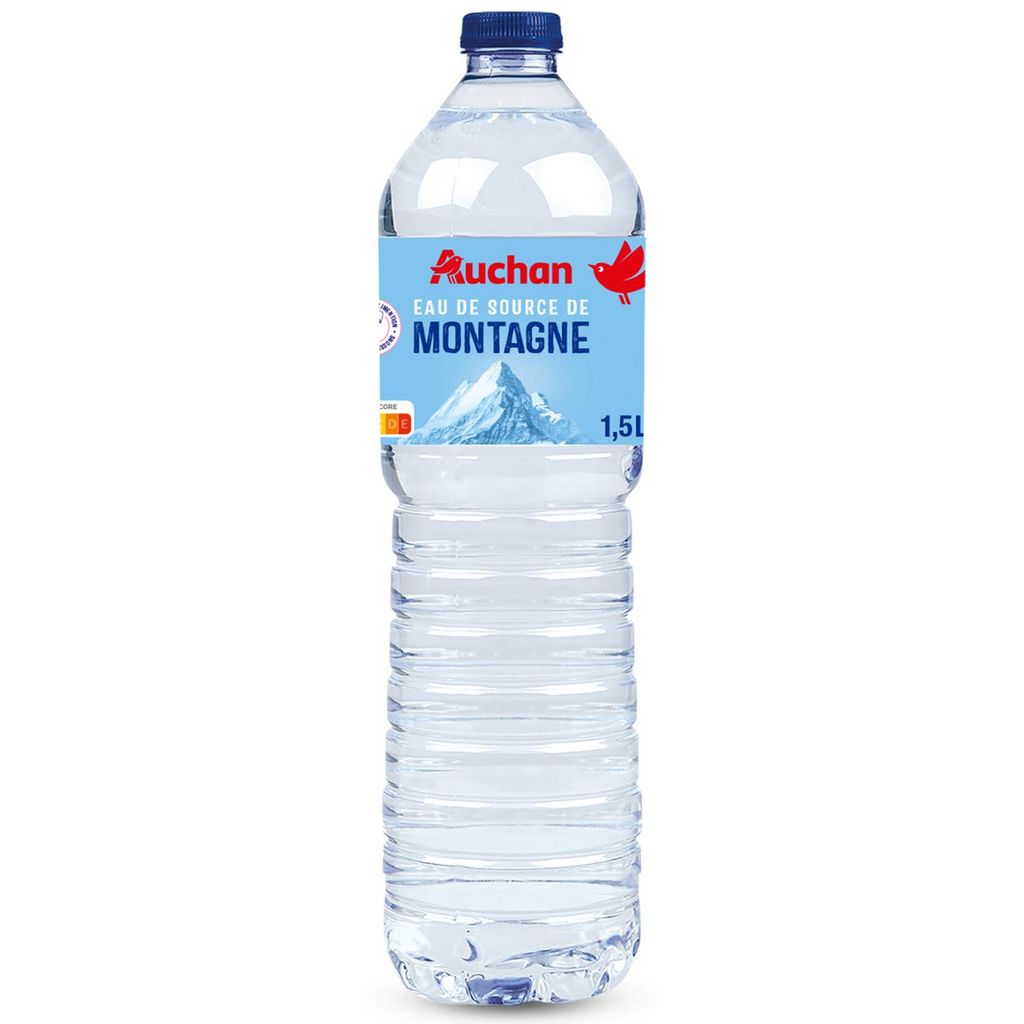 AUCHAN Eau de source de montagne bidon de 5l pas cher 