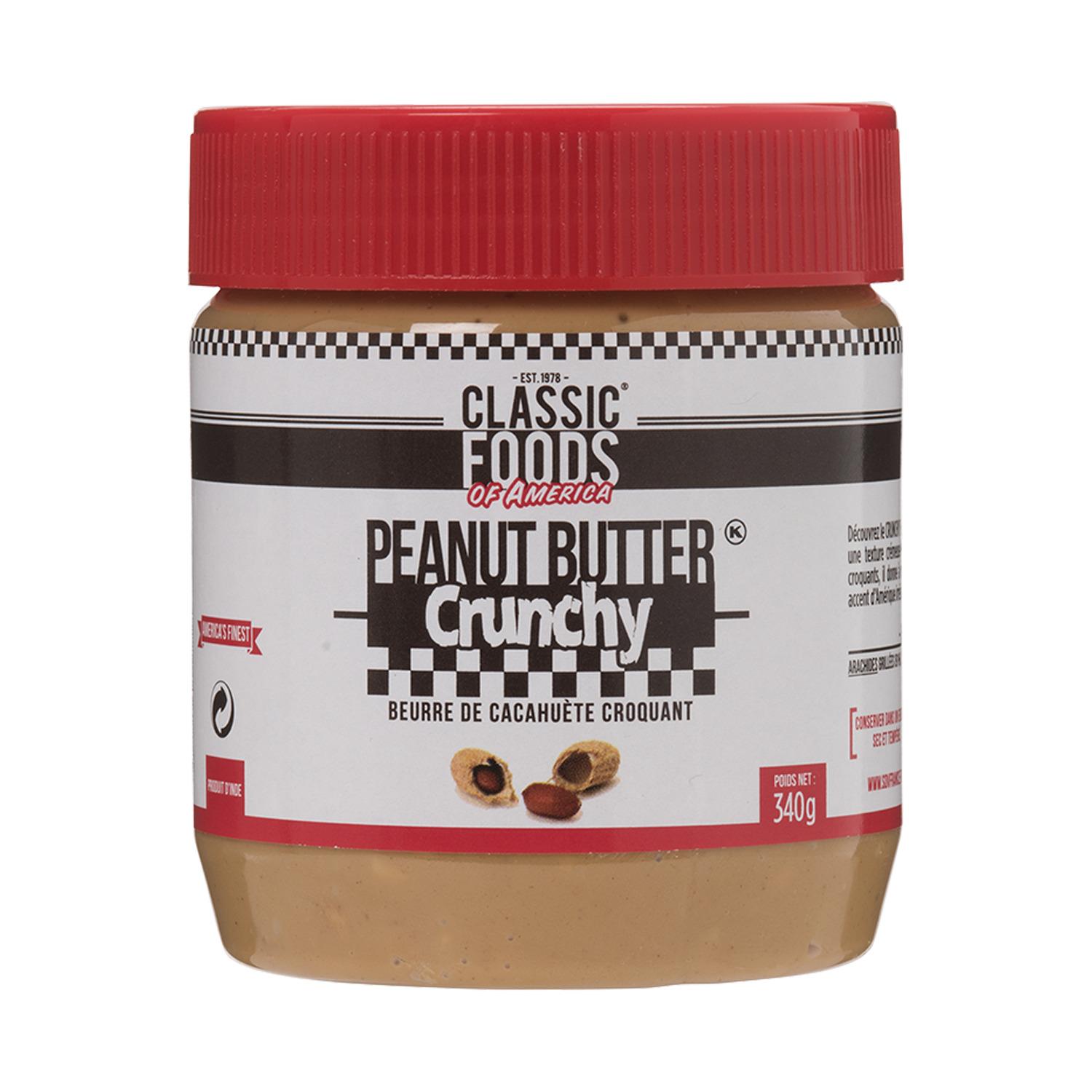 CLASSIC FOOD Beurre de cacahuète croquant 340g pas cher