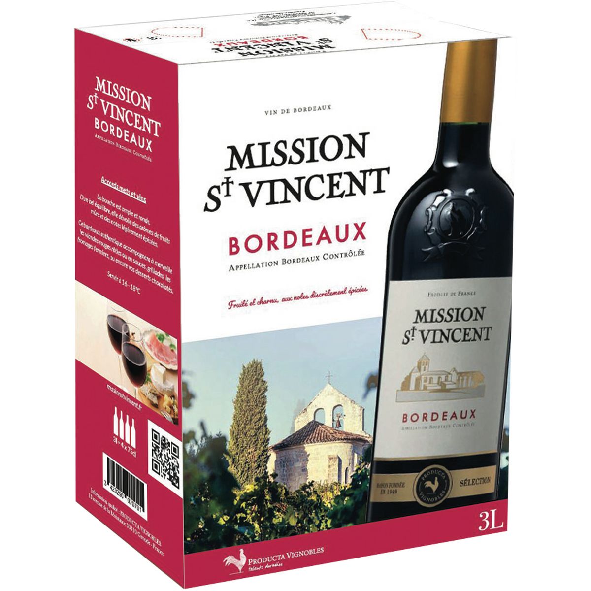 AOP Bordeaux Mission Saint Vincent rouge 3L