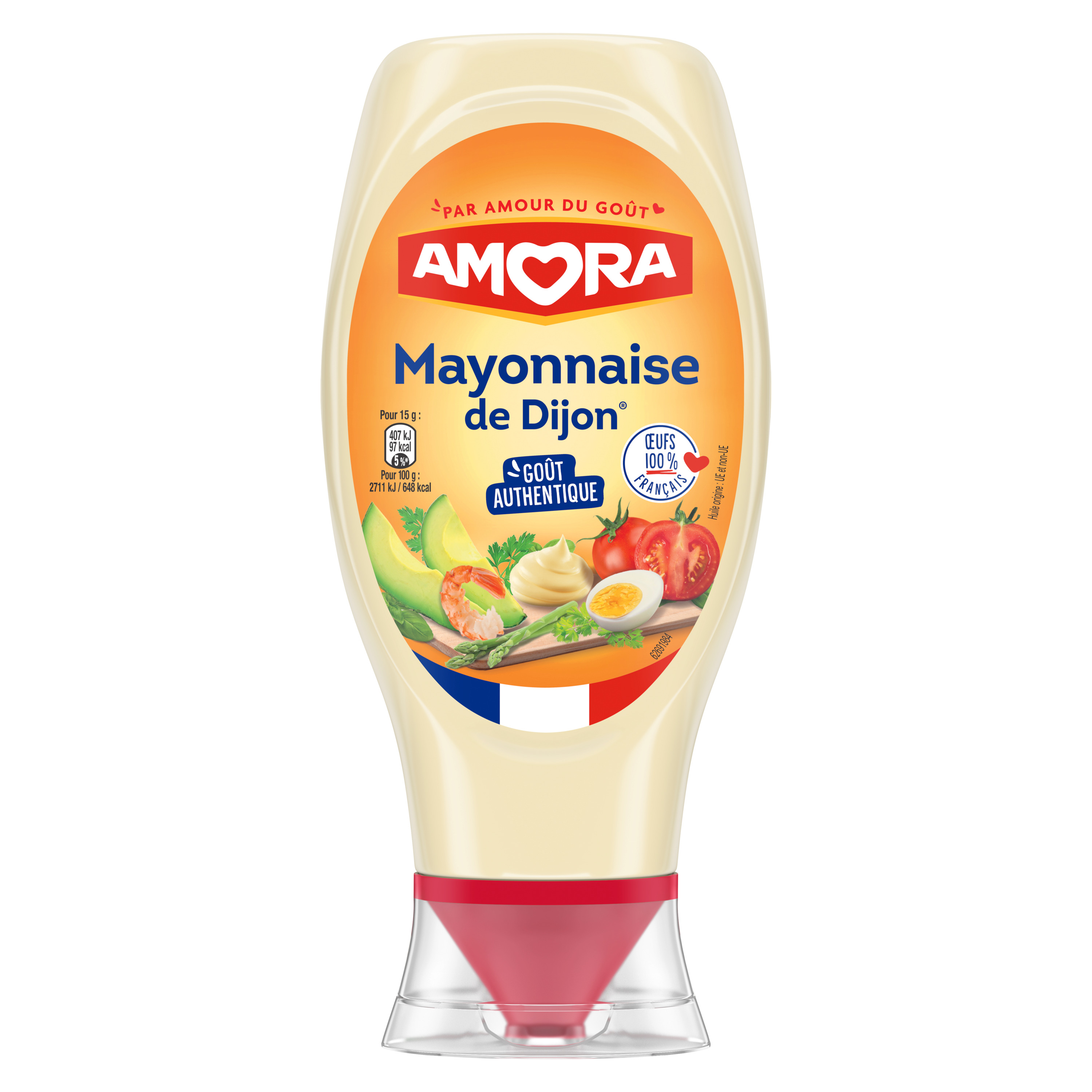 AUCHAN Mayonnaise à la moutarde de Dijon flacon souple 425g pas cher 