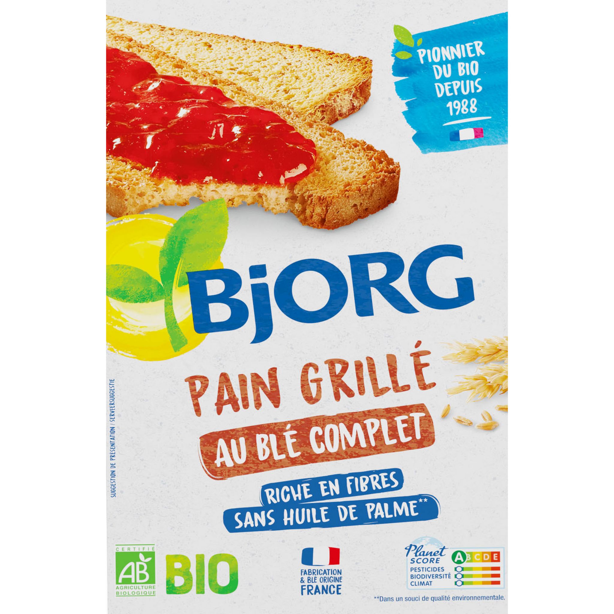 Petits pains grillés suédois blé complet BIO - paquet 225g