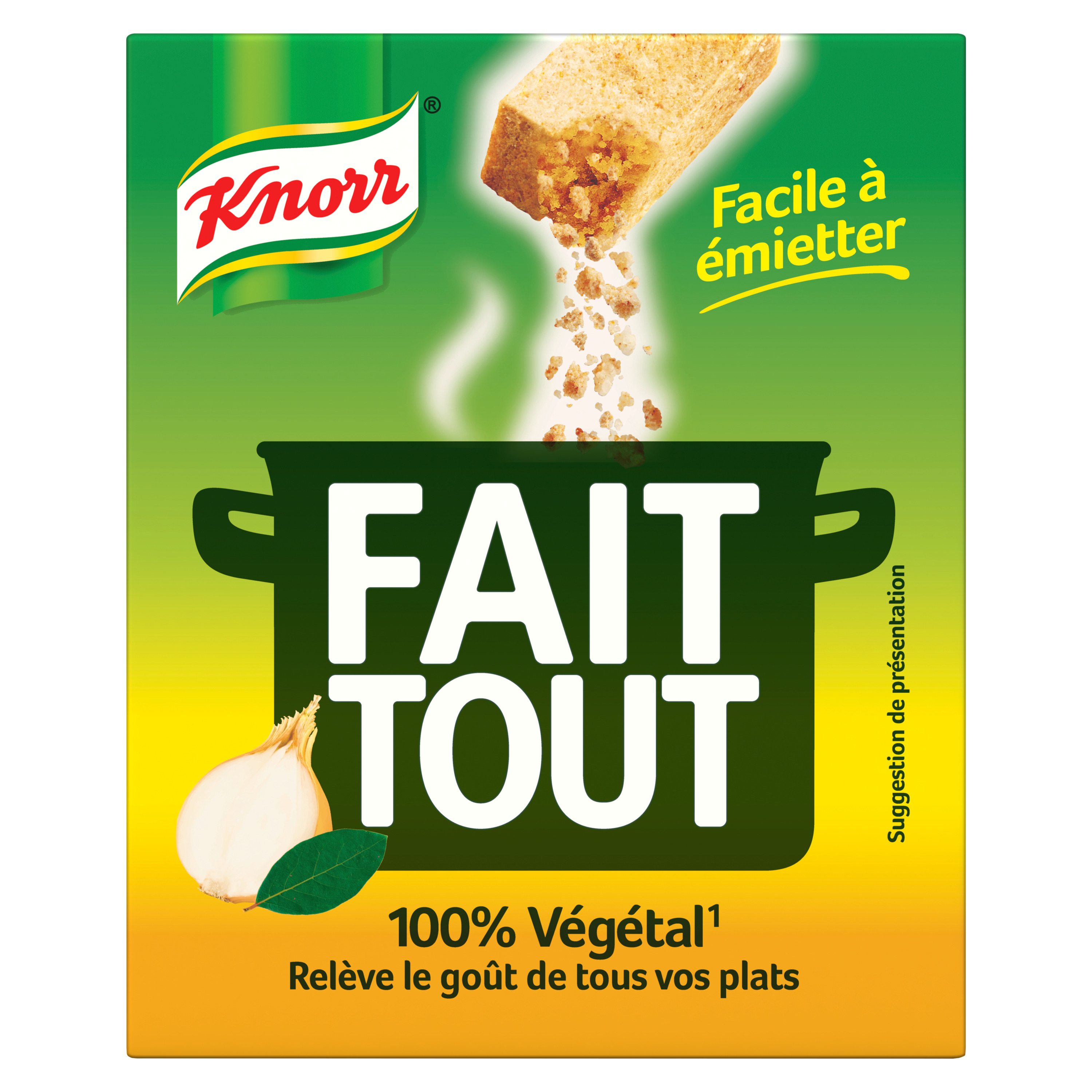 KNORR Bouillon Fait tout 100% végétal facile à émietter 10