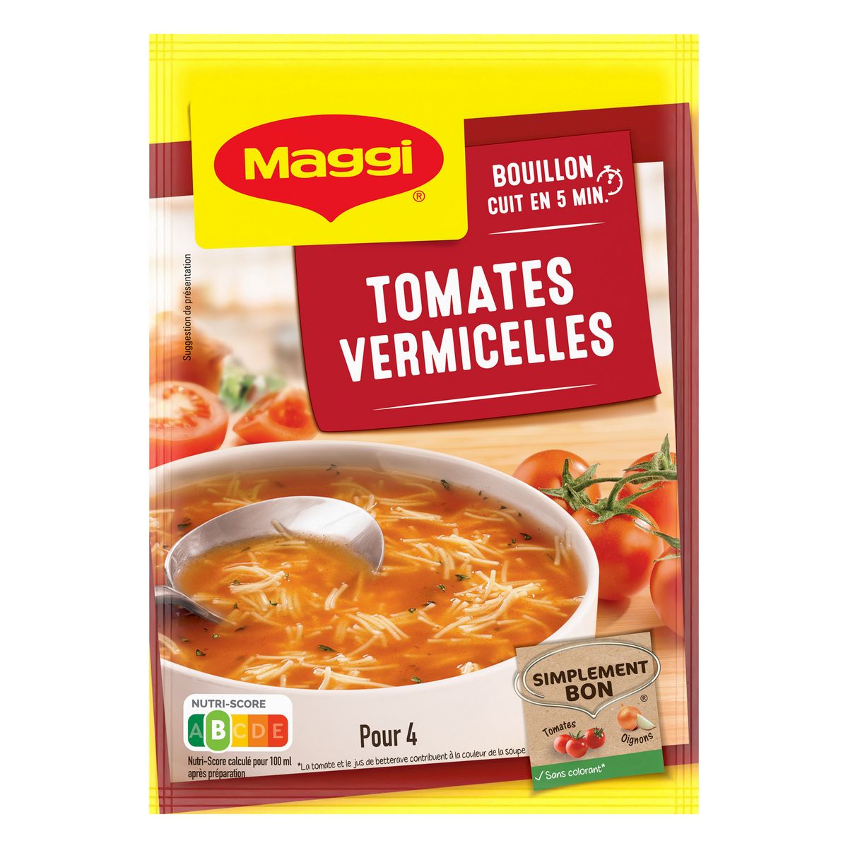 Potage de tomates aux vermicelles déshydraté, knorr (4 portions