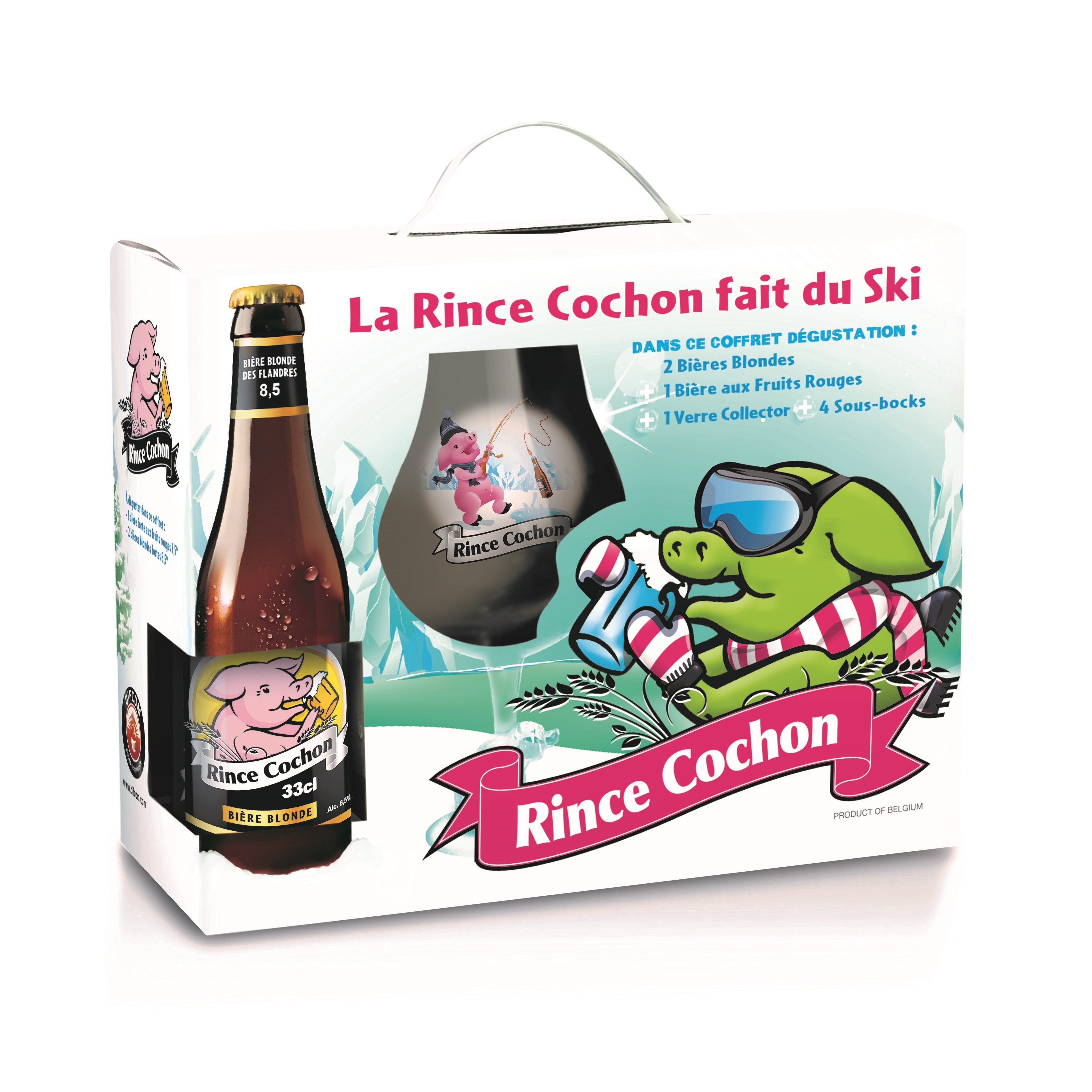 acheter coffret Rince Cochon bière blonde 3 x 33 cl + 1 Verre