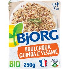 BJORG Boulghour quinoa sésame bio veggie en poche prêt en 2 min 1-2 personnes 250g