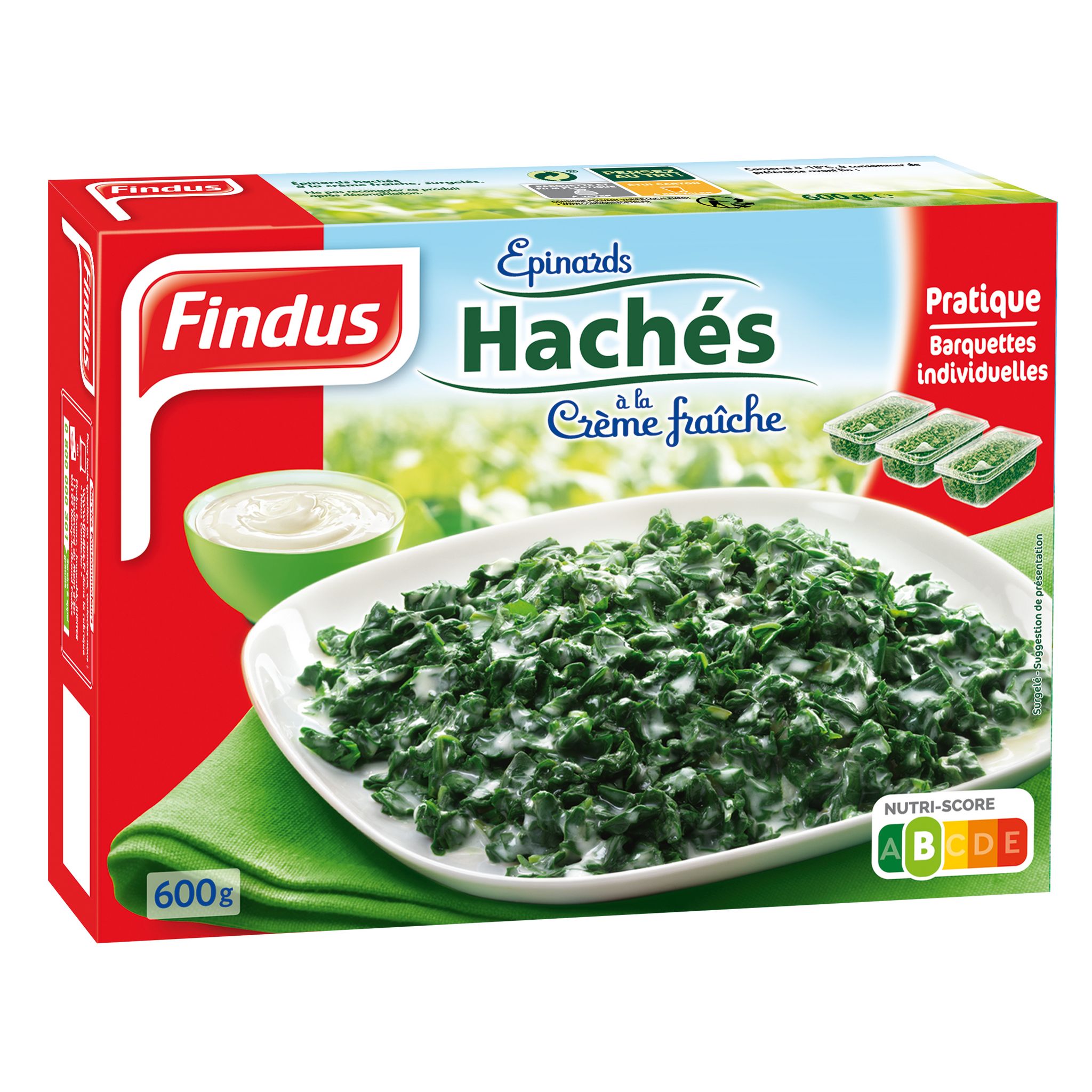 Achat / Vente Findus Epinards en branche à la crème, Boite de 480g