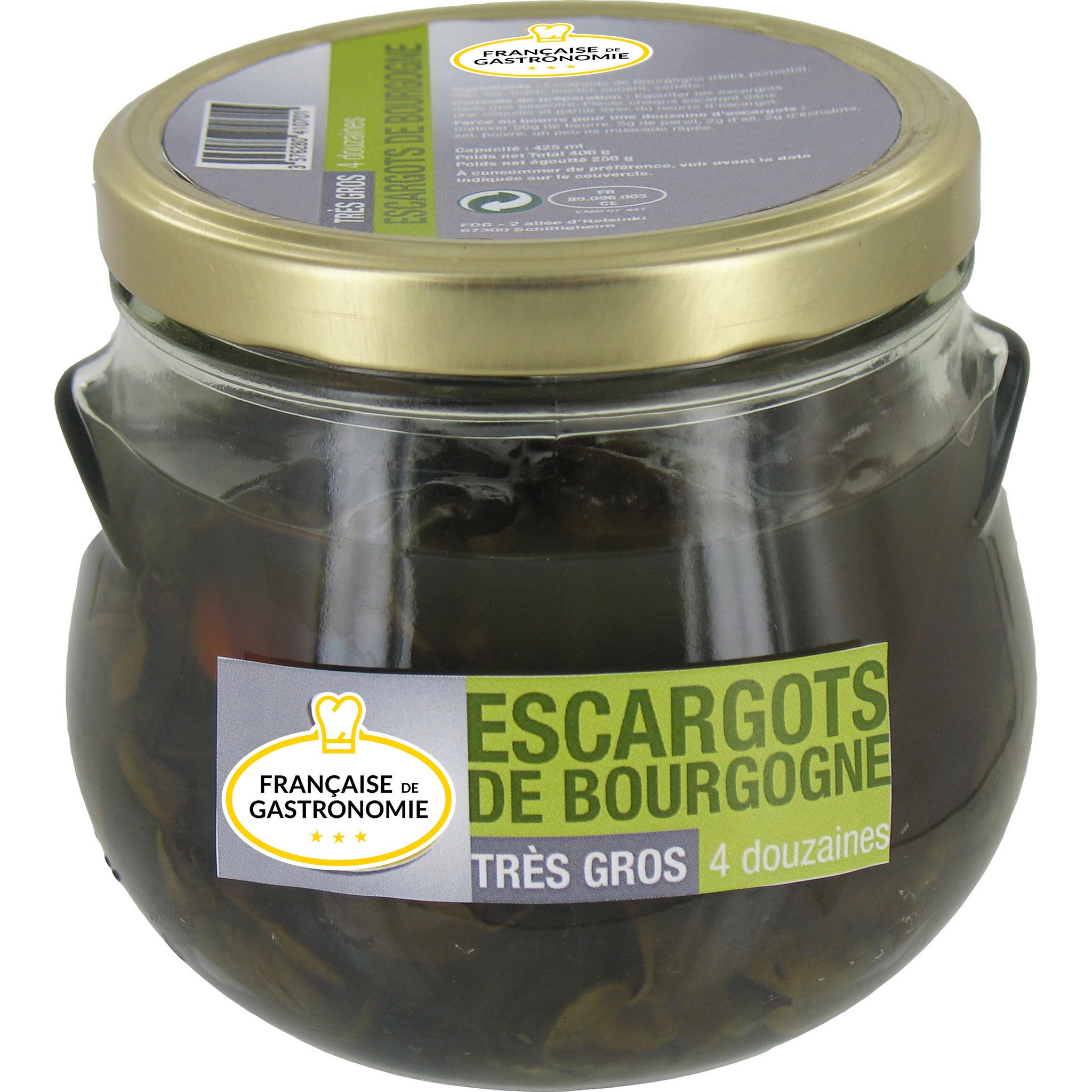 FRANCAISE DE GASTRONOMIE Escargots de Bourgogne très gros 4 dz