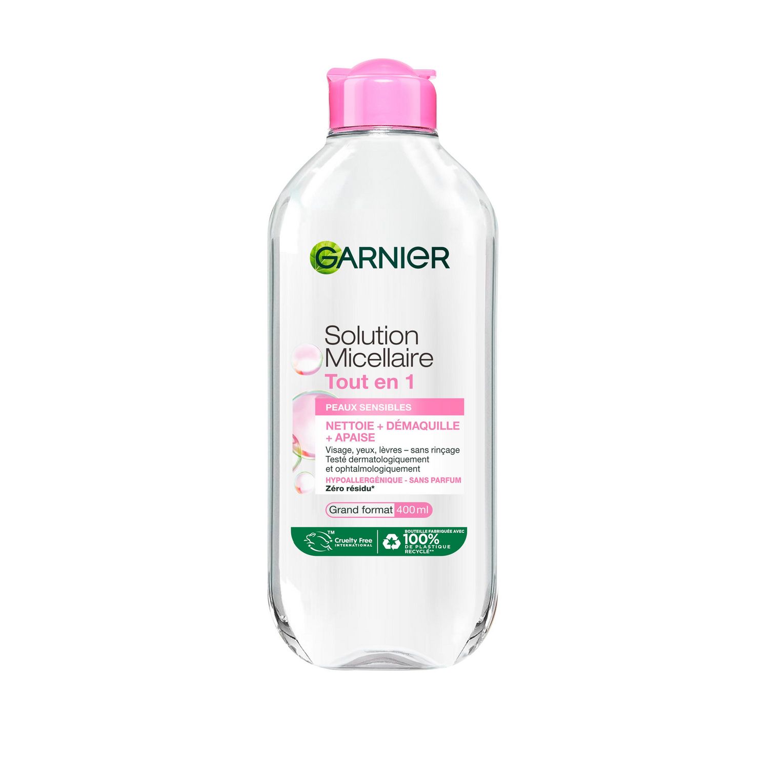 Garnier SkinActive Solution Micellaire tout en 1 Peaux Sensibles - Lot de 2  x 400 ml - INCI Beauty