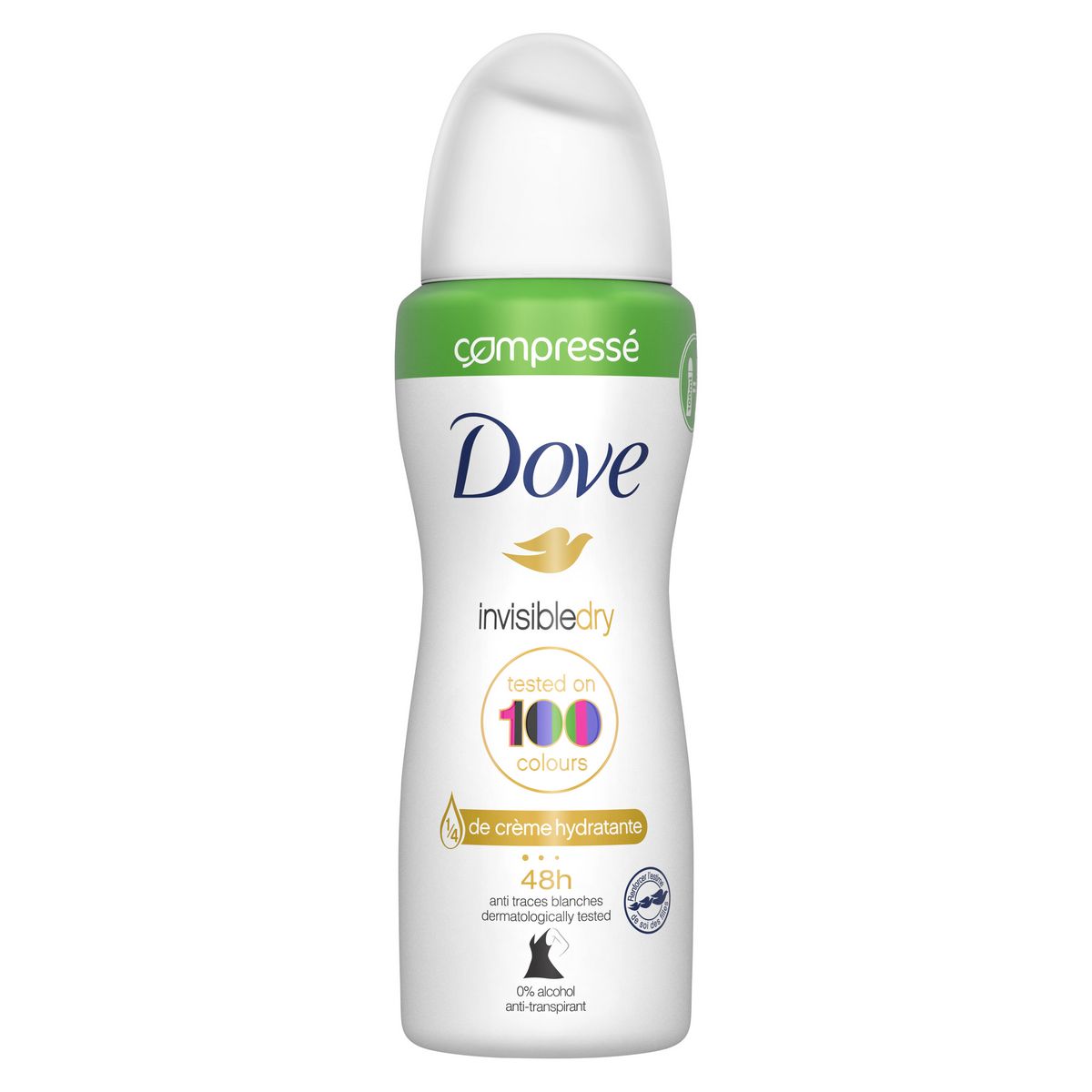DOVE Déodorant spray compressé pour femme anti-transpirant 48h 100ml
