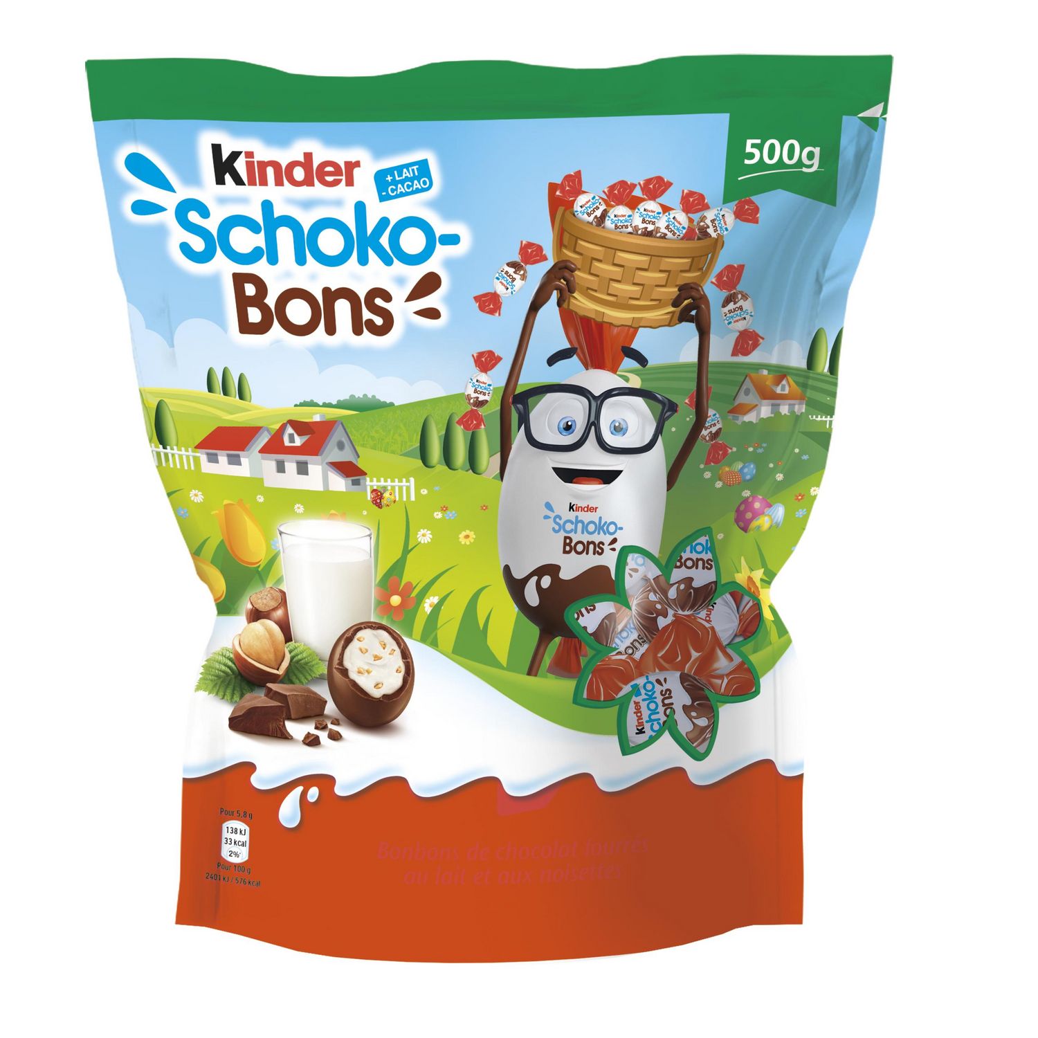 KINDER Schokobons bonbons de chocolat fourrés au lait et aux