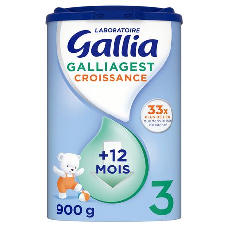 GALLIA Galliagest 3 lait de croissance en poudre dès 12 mois 900g pas cher  