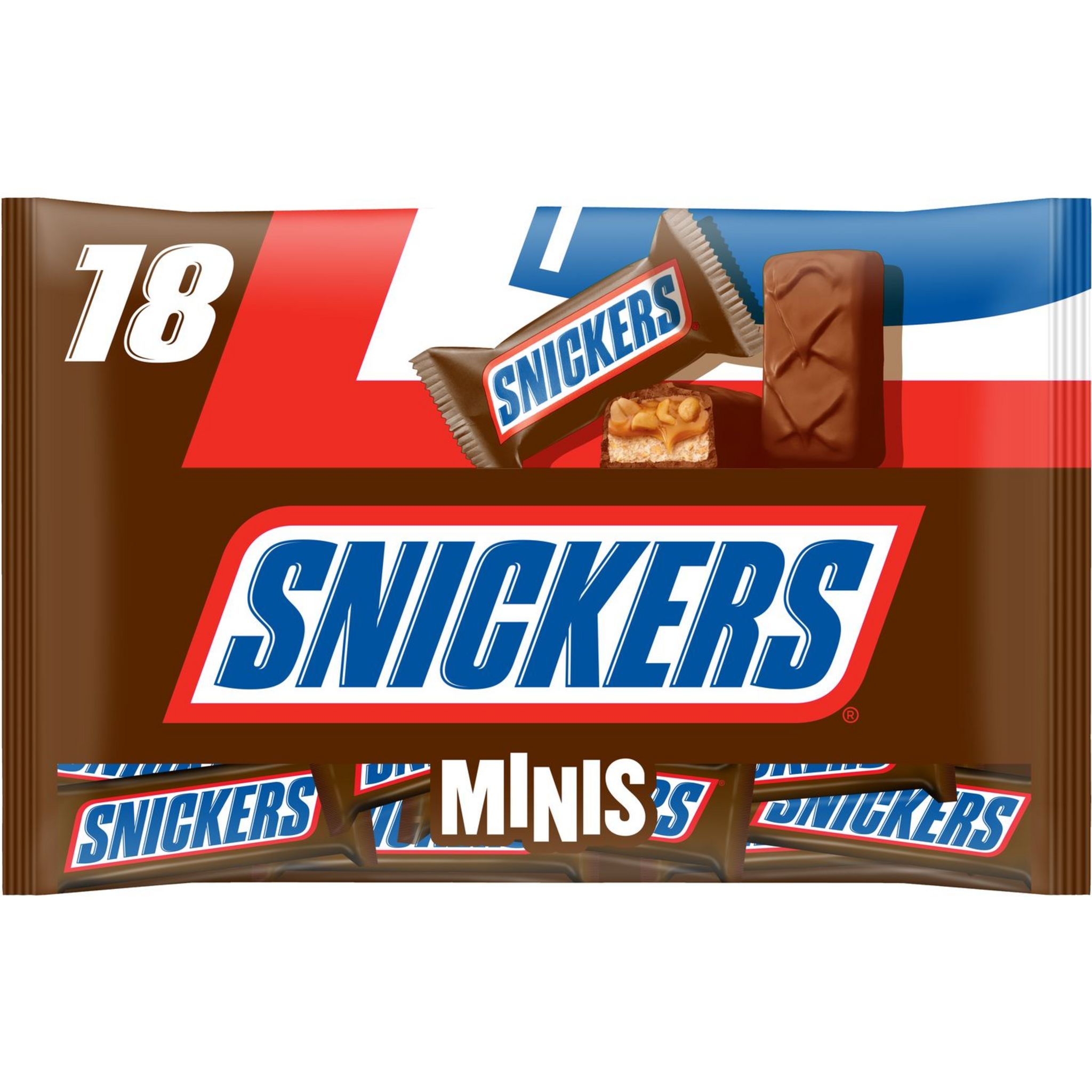 Barres chocolatées au chocolat au lait Snickers mini taille, sac de 9,7 oz