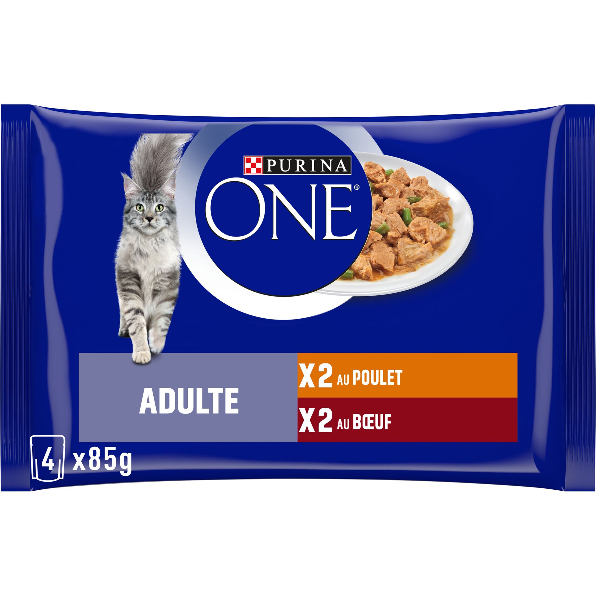 AUCHAN Adult sachets repas bouchées en sauce viandes pour chat 12x100g pas  cher 