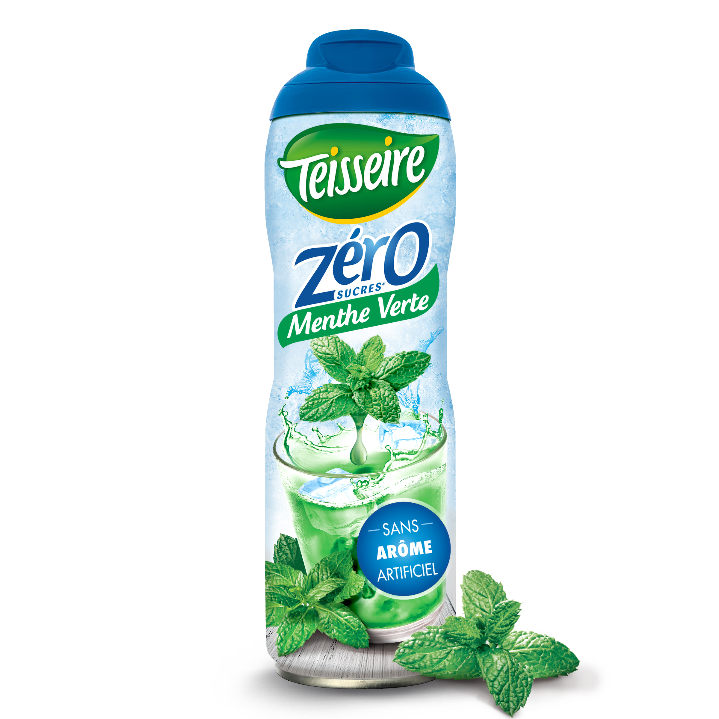 Pack de 3 sirops Teisseire 0% de sucre menthe verte - 3 x 60 cl :  : Epicerie