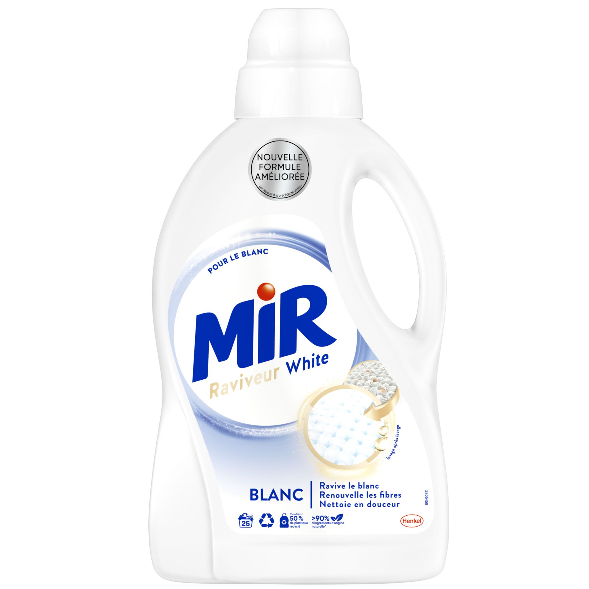 MIR White lessive liquide raviveur linge blanc 25 lavages 1,5l pas