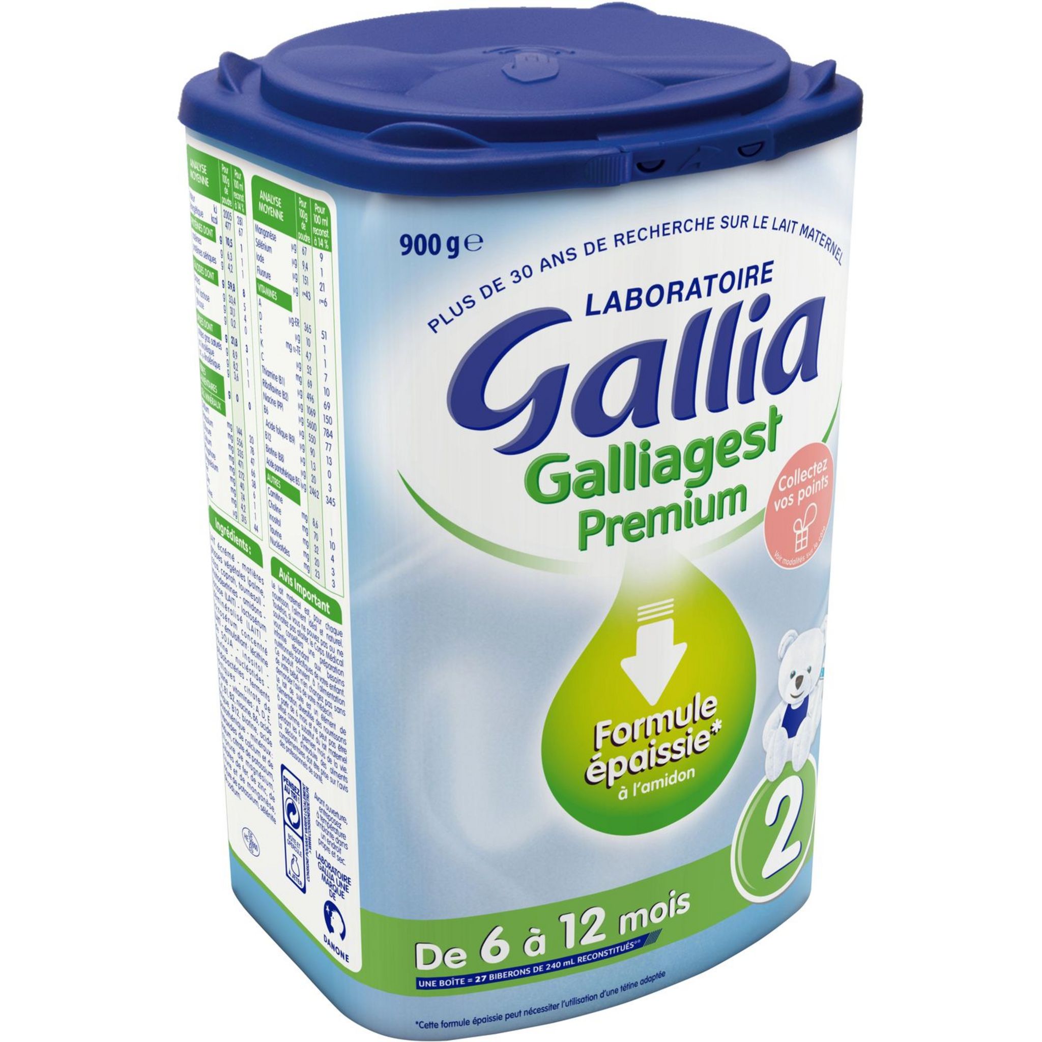 GALLIA Galliagest Premium 2 lait 2ème âge en poudre épaissi dès 6