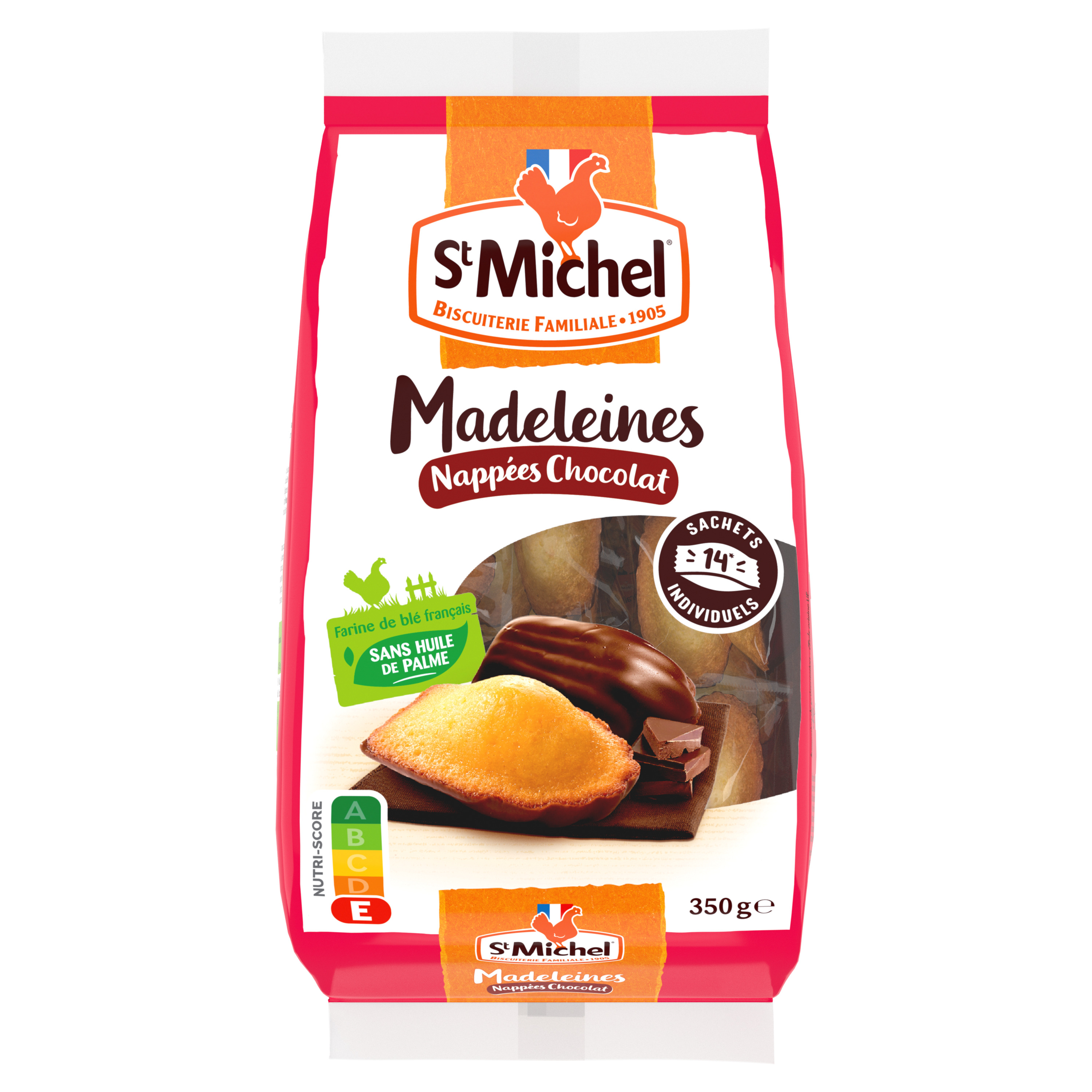 ST MICHEL Madeleines moelleuses, sachets individuels 24 madeleines 600g pas  cher 