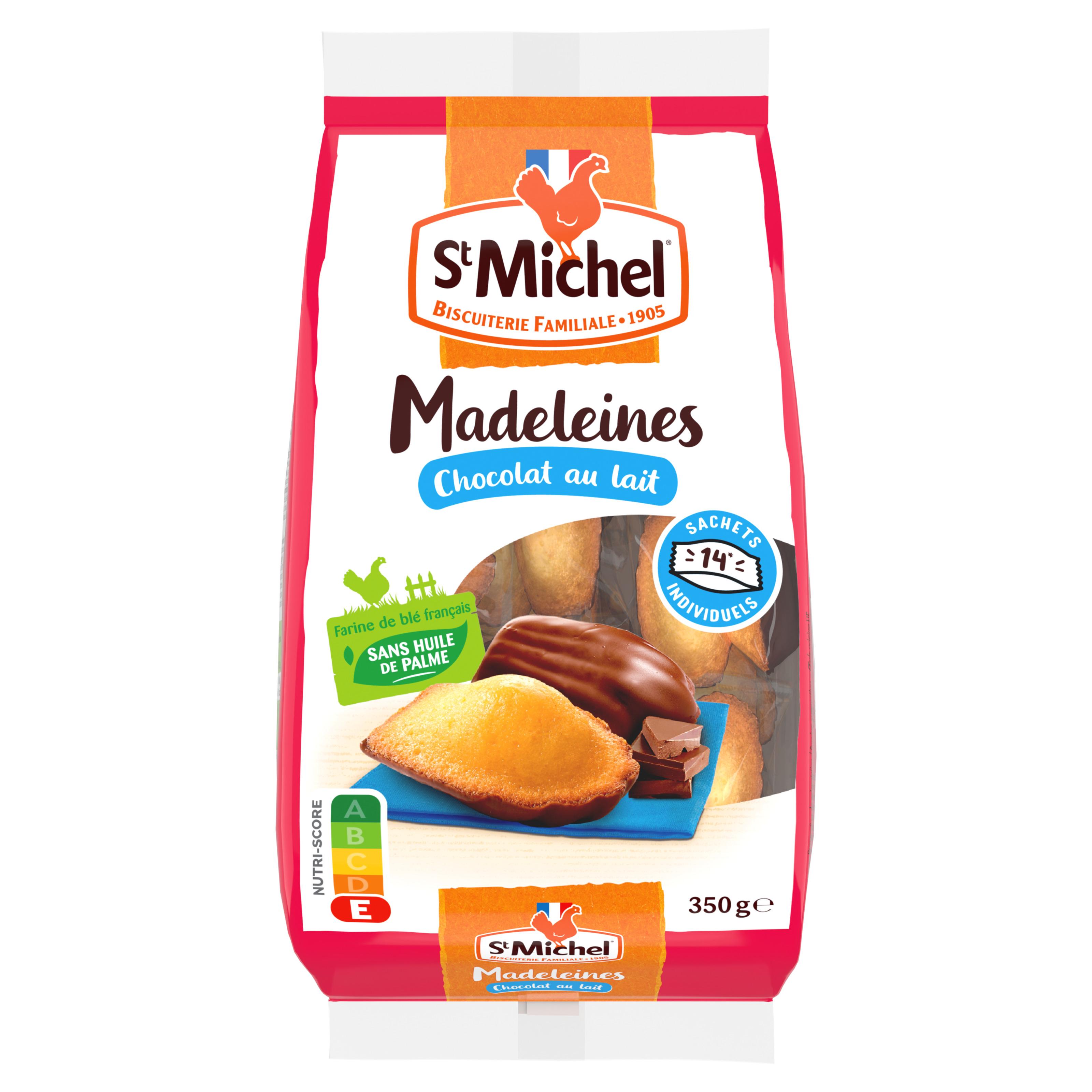 ST MICHEL Madeleines moelleuses, sachets individuels 24 madeleines 600g pas  cher 