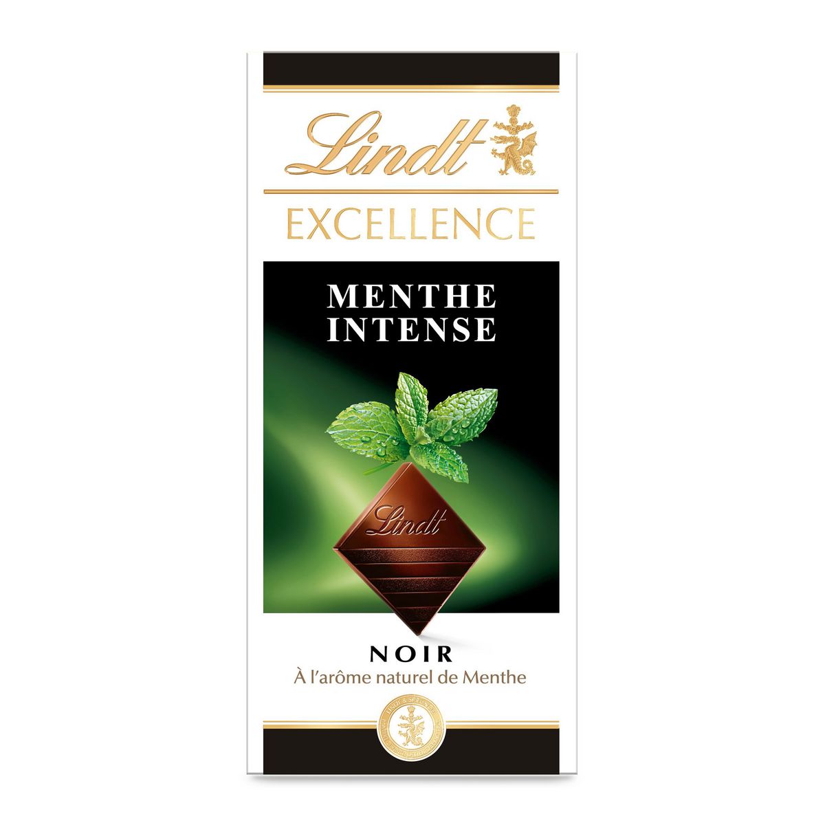 LINDT Excellence tablette de chocolat noir dégustation et menthe intense 1 pièce 100g
