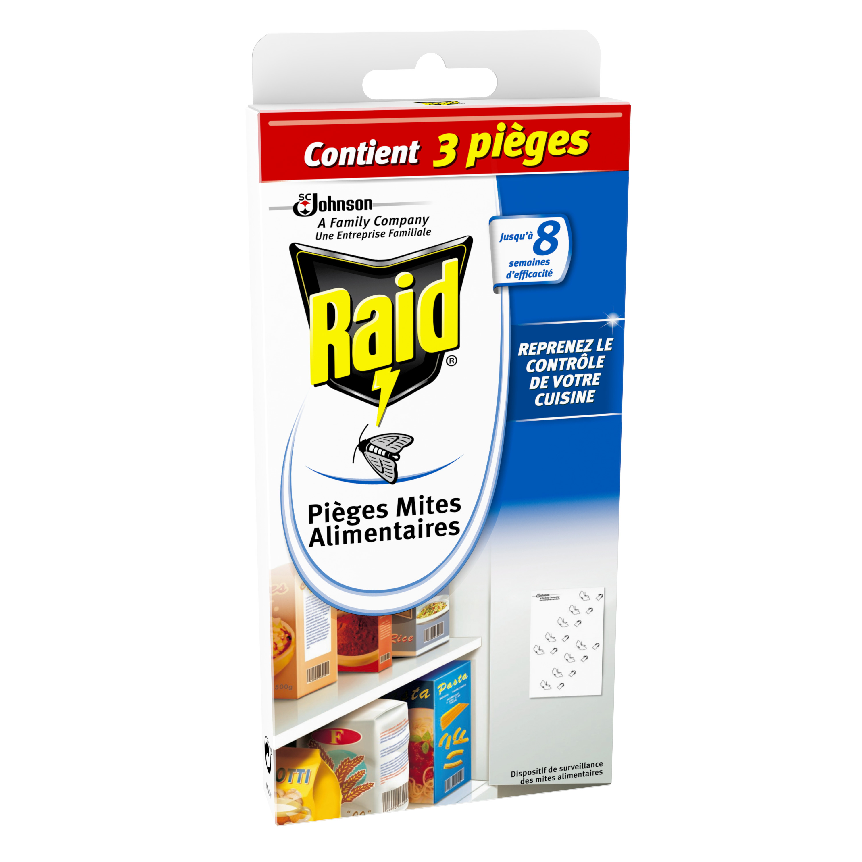 RAID Pièges anti-mites alimentaires efficace 3x8semaines 3 pièges pas cher  