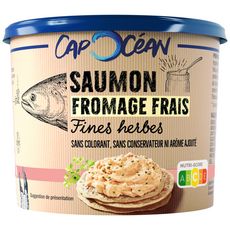 CAP OCEAN Rillette de saumon au fromage frais ail et fines herbes 140g