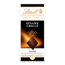 LINDT Excellence tablette de chocolat noir dégustation et sésame grillé 1 pièce 100g