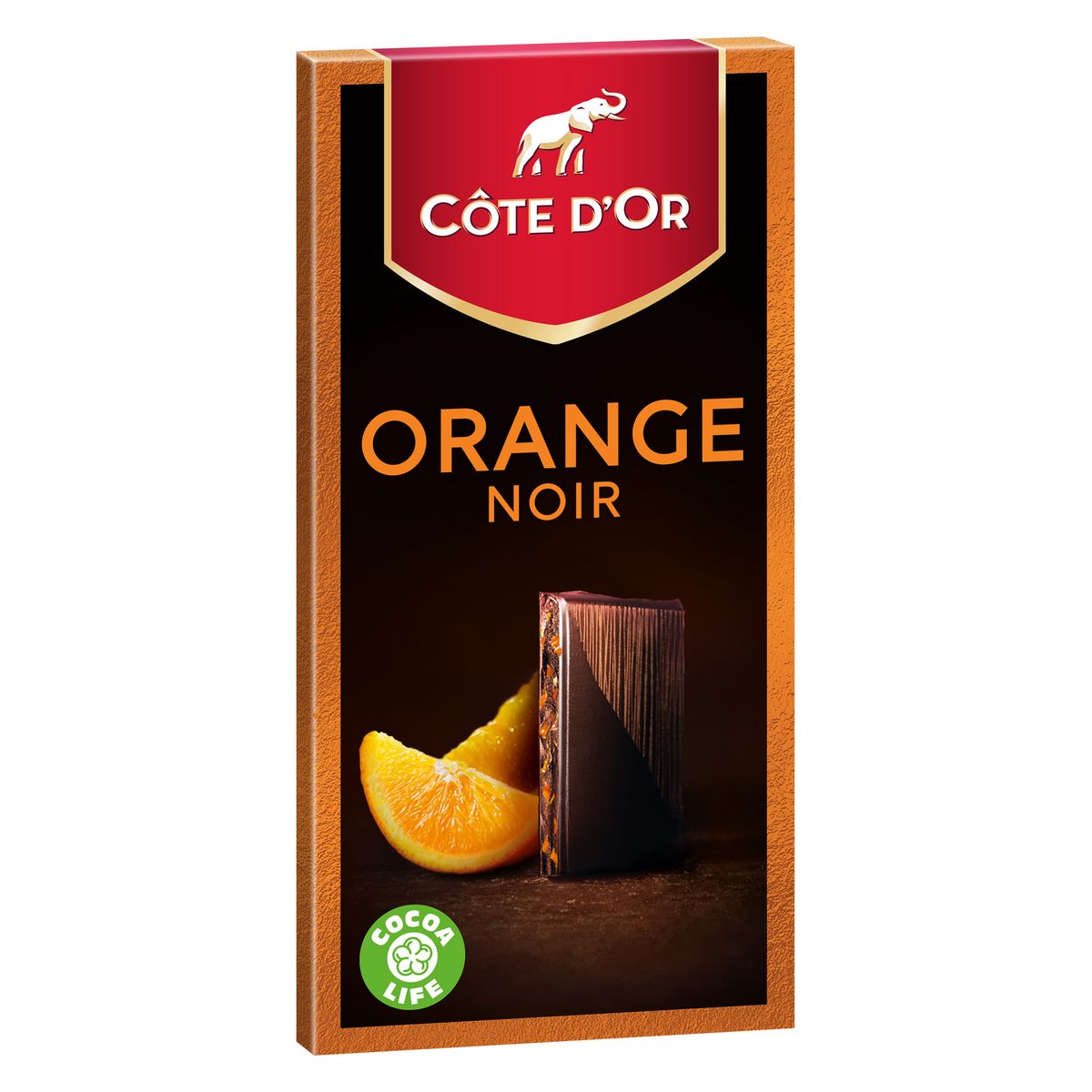 COTE D'OR Tablette chocolat noir dégustation à l'orange 1 pièce 100g