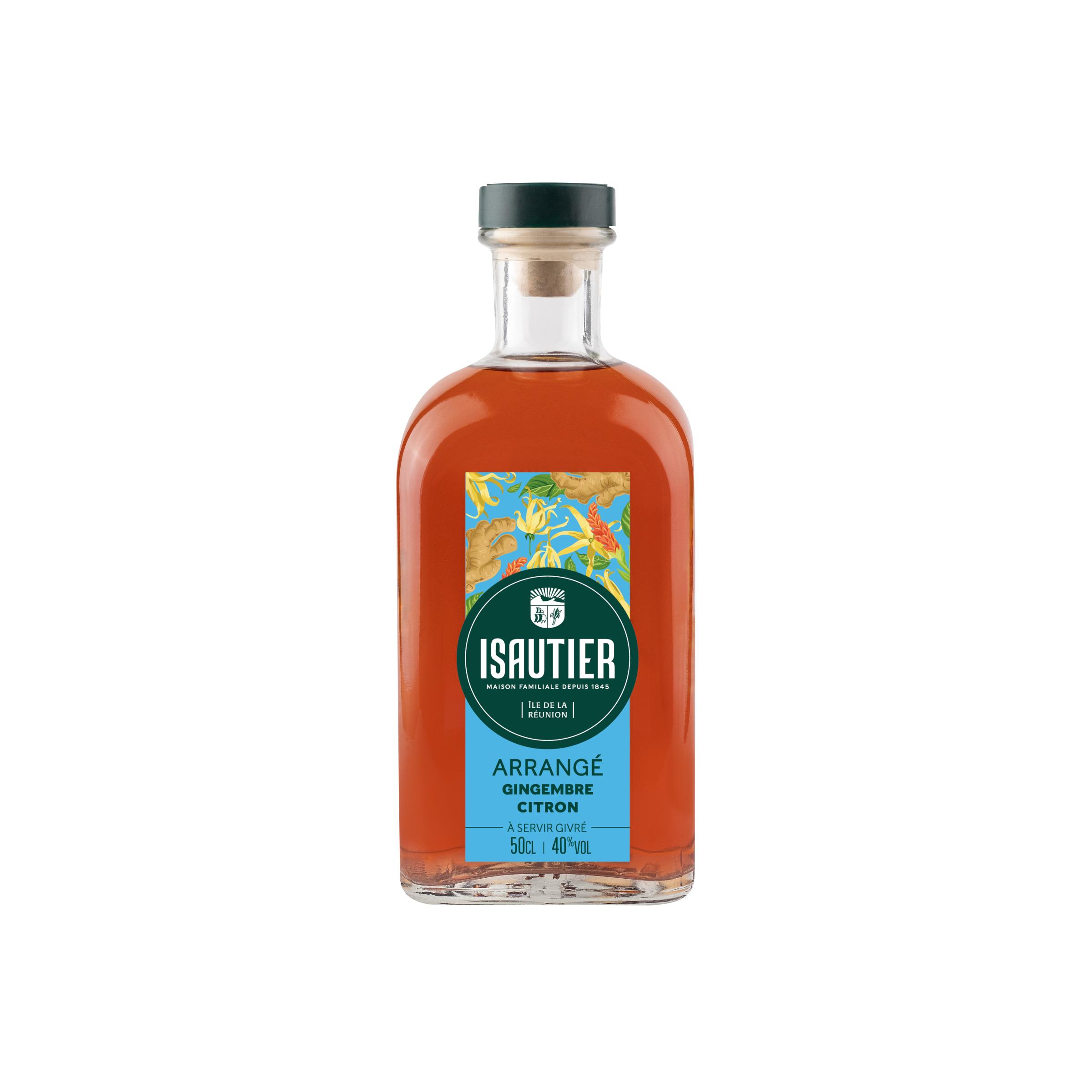 ISAUTIER Boisson à base de rhum citron gingembre 40% 50cl pas cher