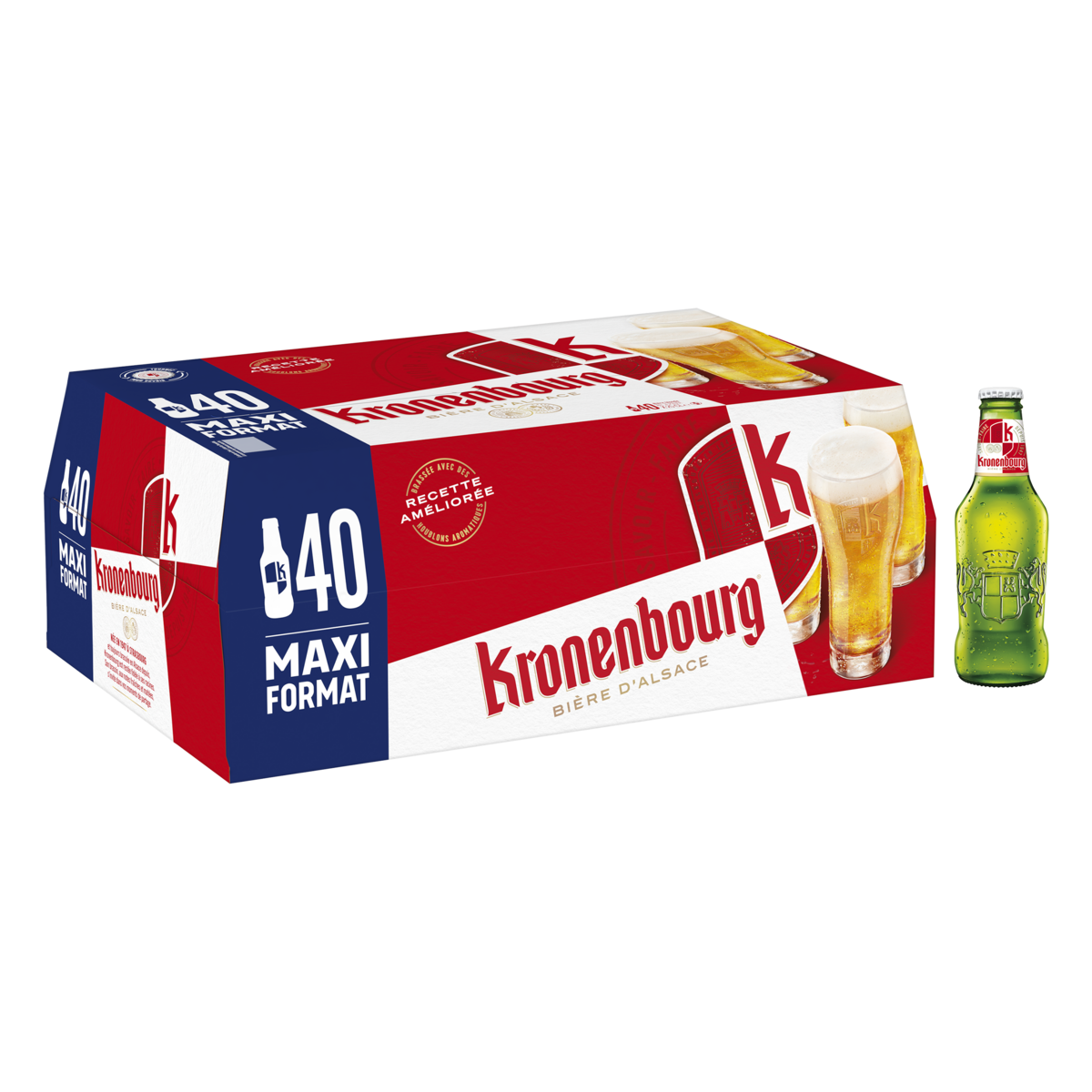 KRONENBOURG Bière blonde 4,2% bouteilles 40x25cl