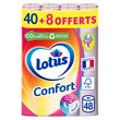 LOTUS Confort rouleaux papiers toilettes aqua tube 40+8 offerts 48 rouleaux