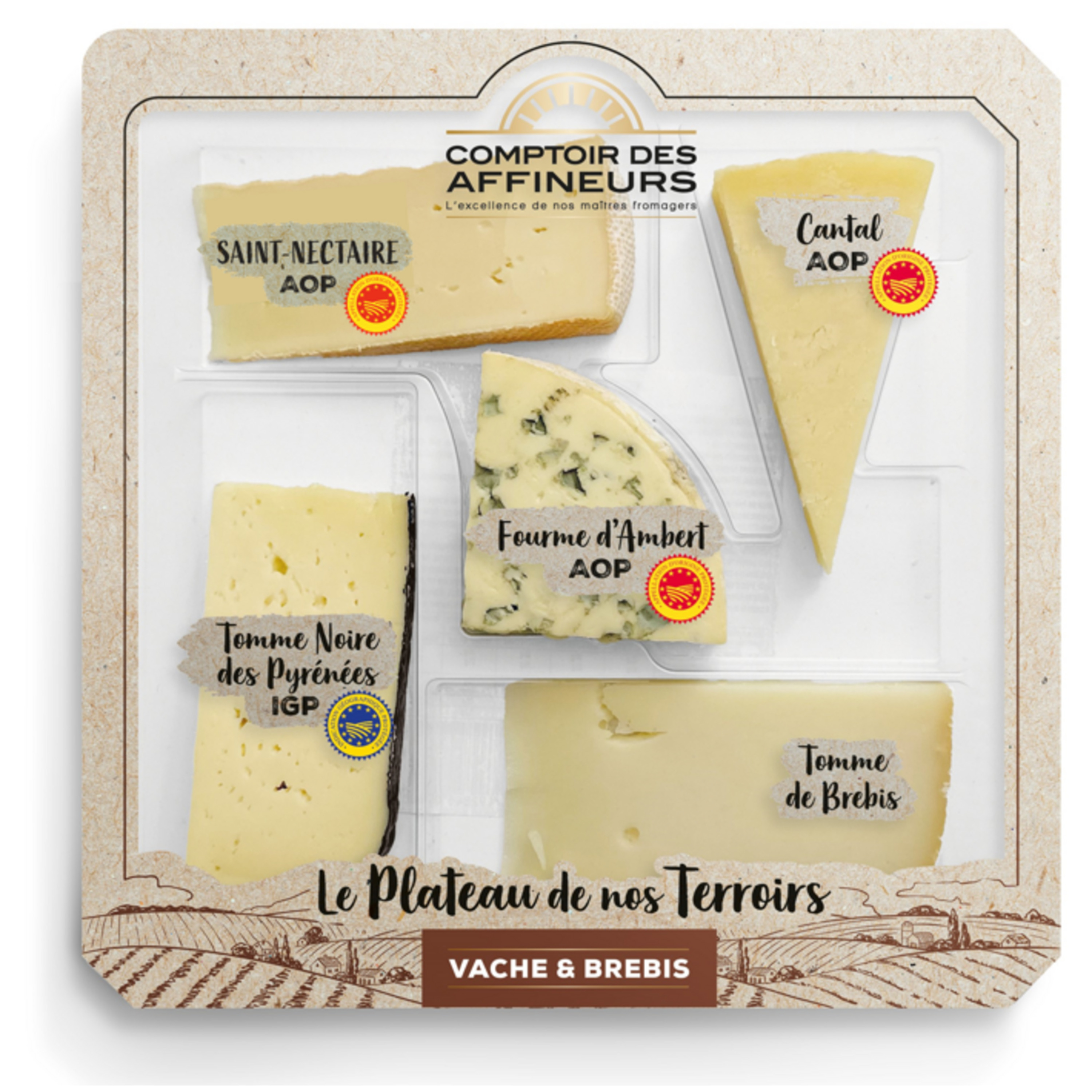 Dégustation de fromages de terroir en plateau