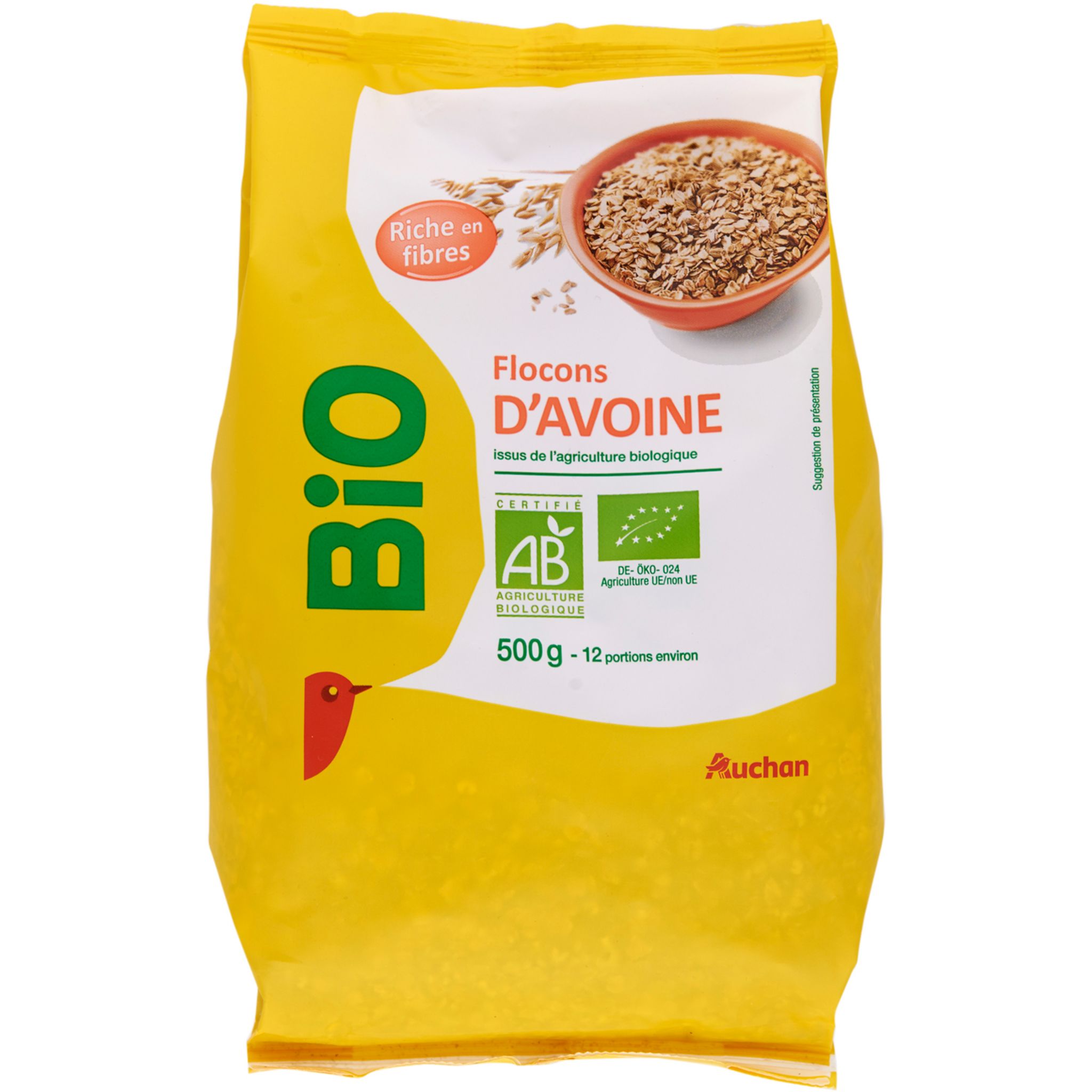 Flocons d'avoine Bio en Poudre - 500 g