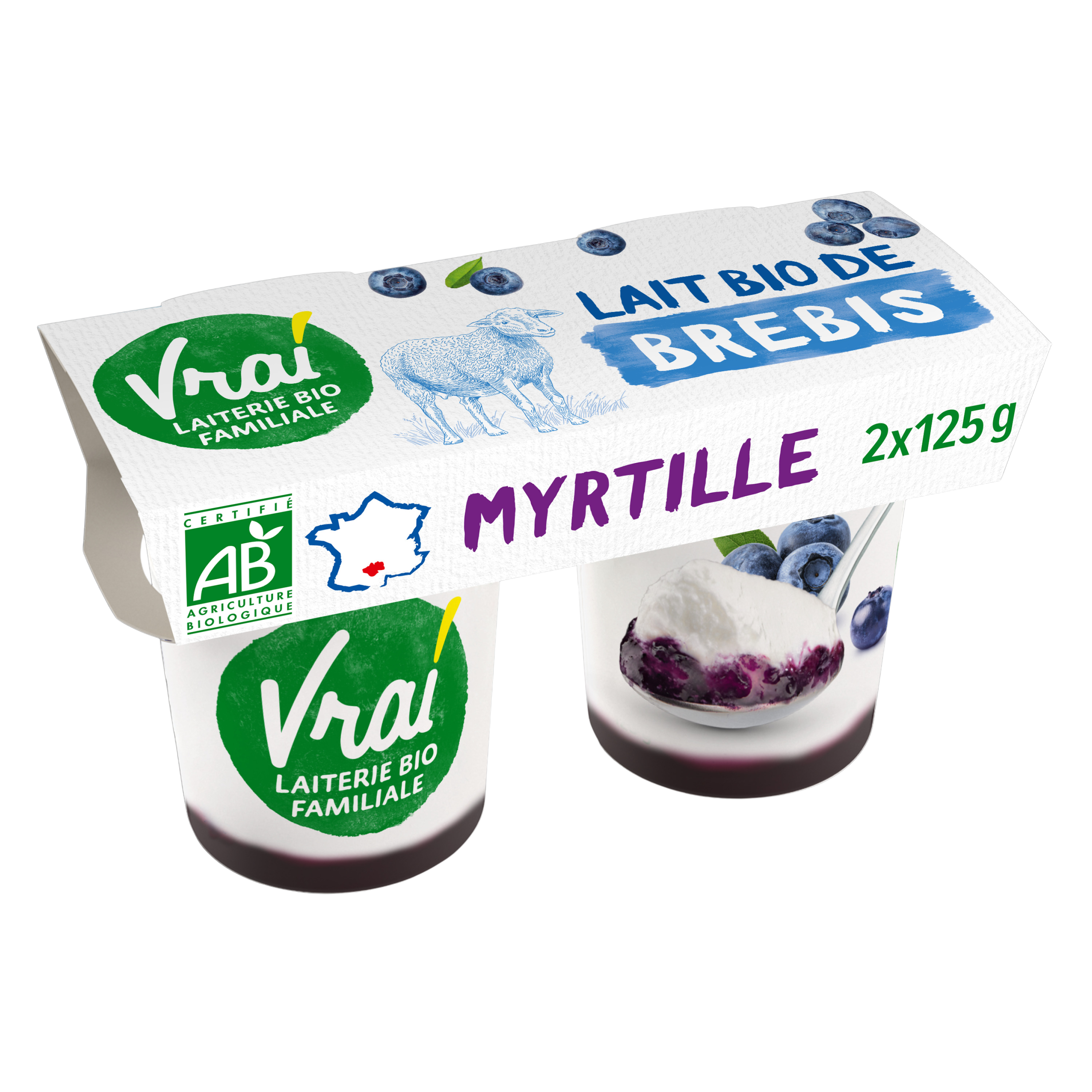 AUCHAN BIO Yaourt au lait de brebis nature 2x125g pas cher 