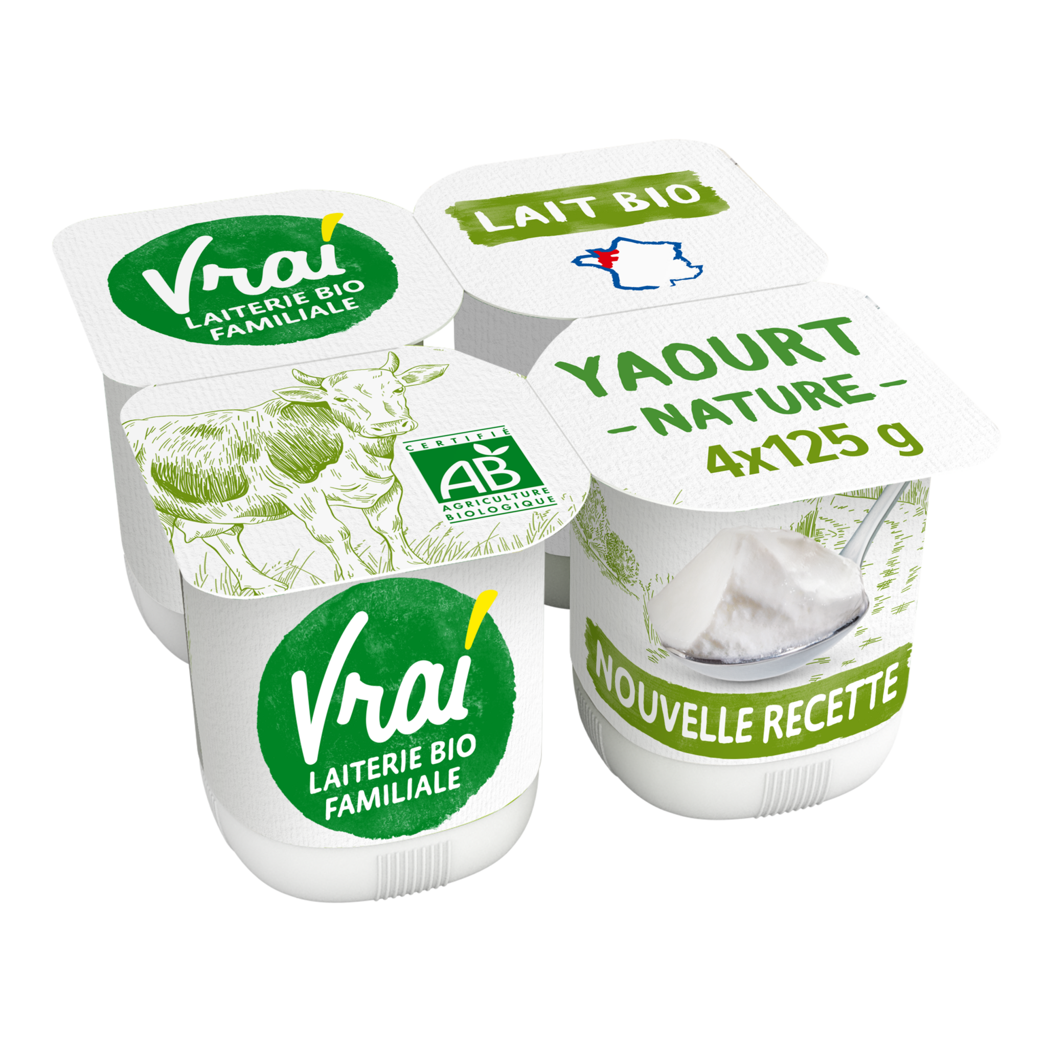 AUCHAN BIO Yaourt au lait de brebis nature 2x125g pas cher 