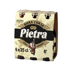 PIETRA Bière ambrée corse à la châtaigne 6% bouteilles 6x25cl