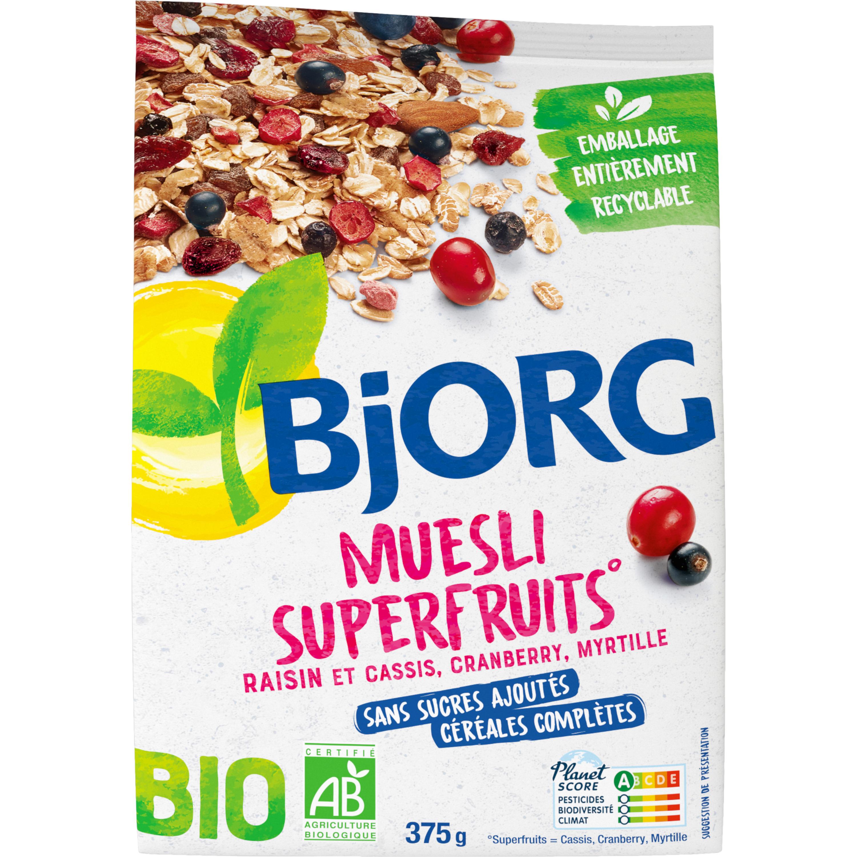 Muesli aux fruits sans sucres ajoutés, gamme Teneur Réduite